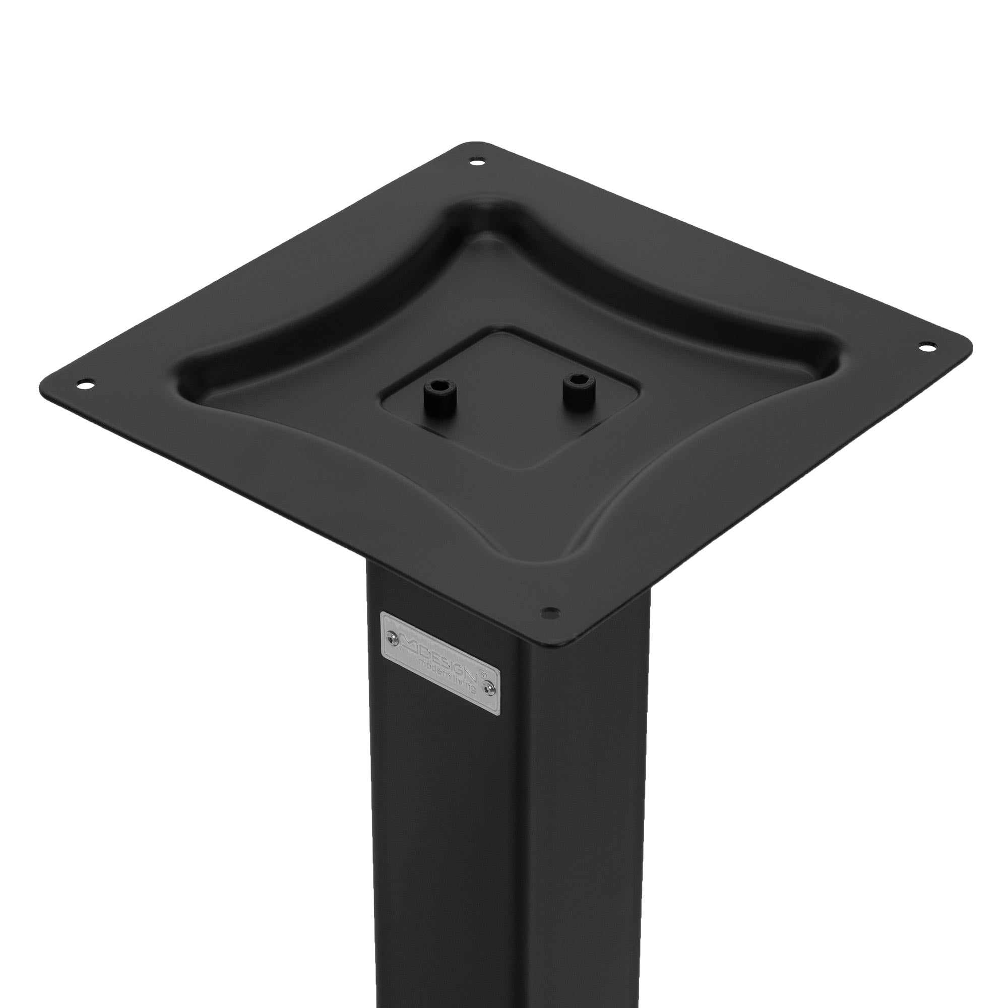ECD Germany Möbel Double pied de table noir 72 cm acier