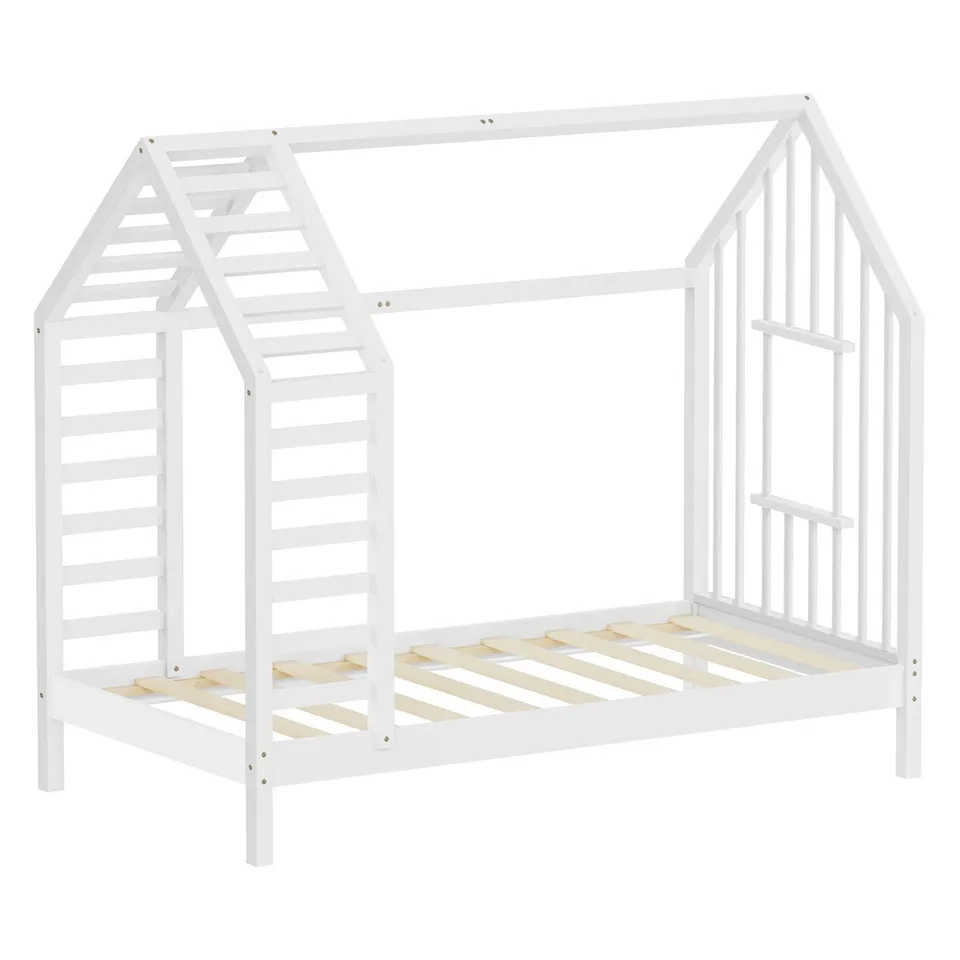 ECD Germany Kinder 80x160 lit cabane enfant blanc pin massif