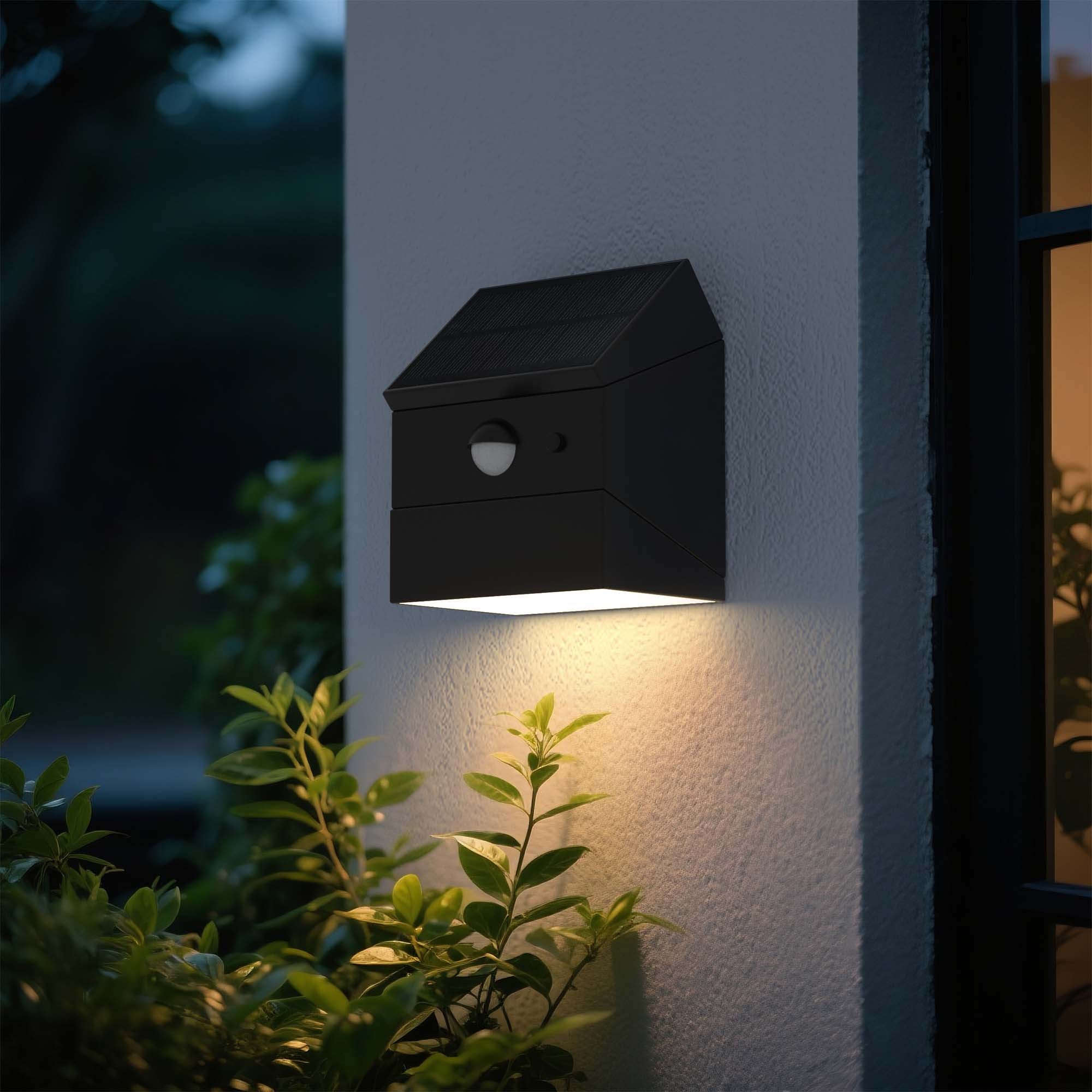 Red Deco LUMICUBE lot 2 appliques solaires LED détecteur H10cm