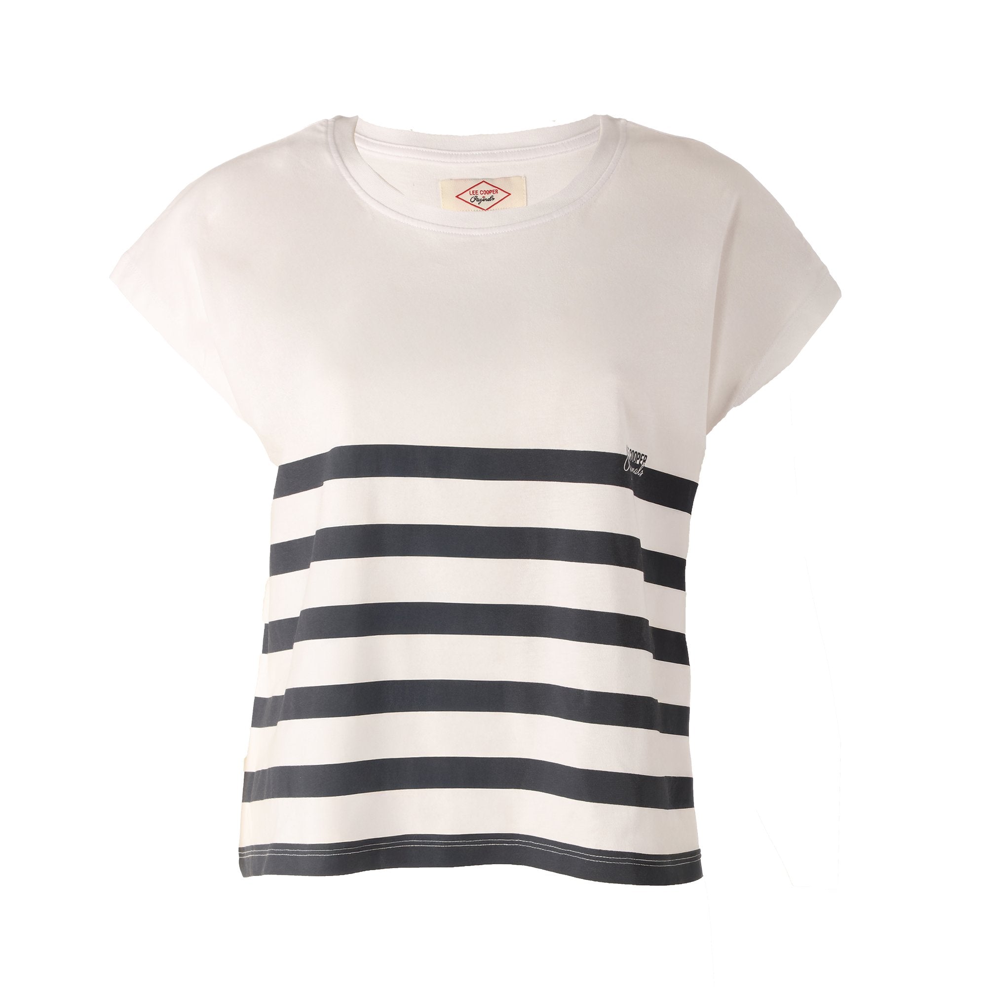 Stokomani Mode tee-shirt rayures bleu foncé taille M