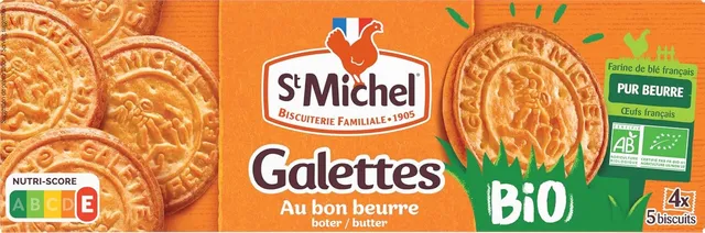 Galettes au bon beurre BIO 4 sachets de 5 biscuits pur beurre