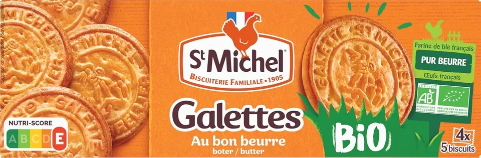 Galettes au bon beurre BIO 4 sachets de 5 biscuits pur beurre