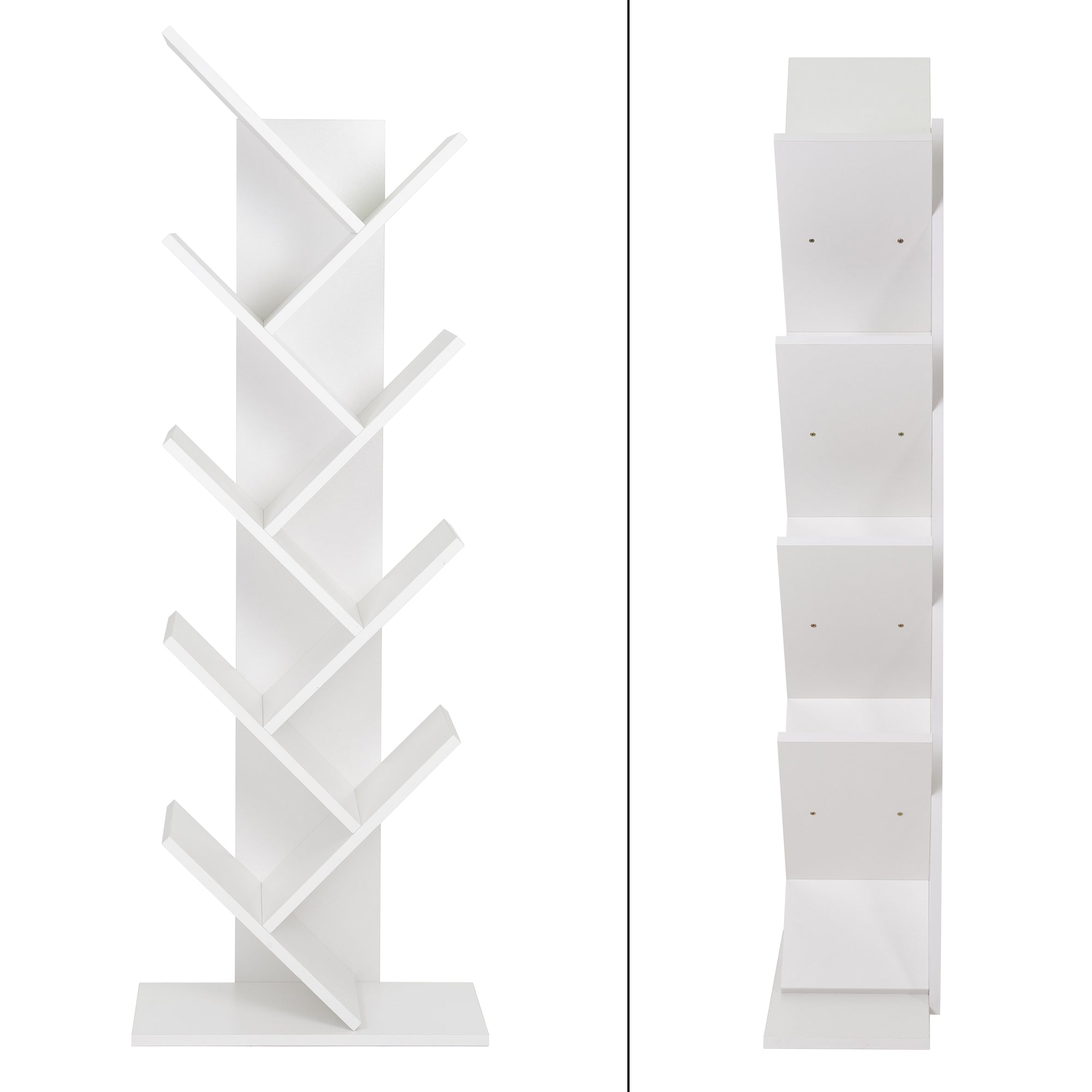 ML-Design Étagère livres blanche 50x25x140 cm 8 niveaux