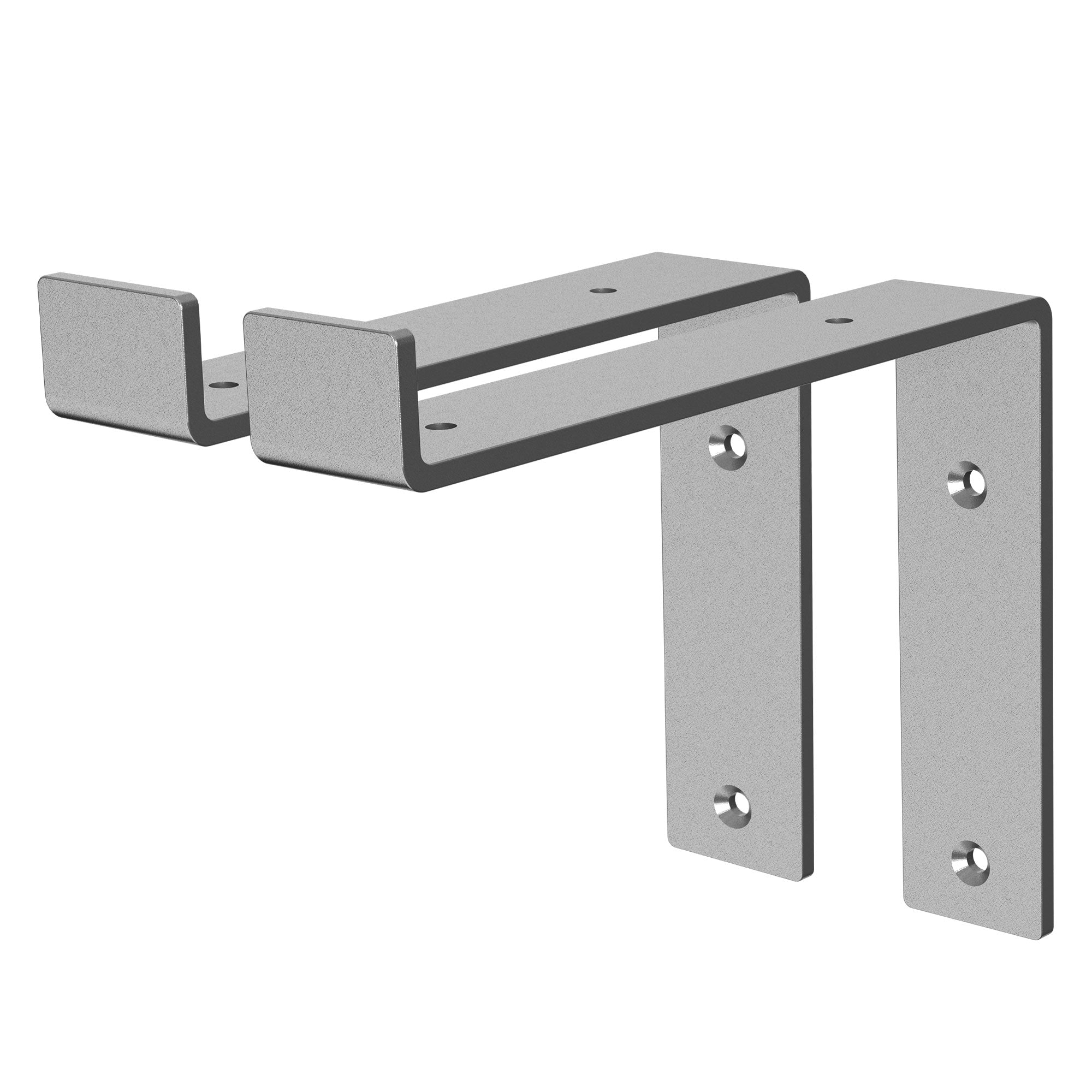 ECD Germany Möbel Support Étagère Acier Gris 200 mm Lot 2