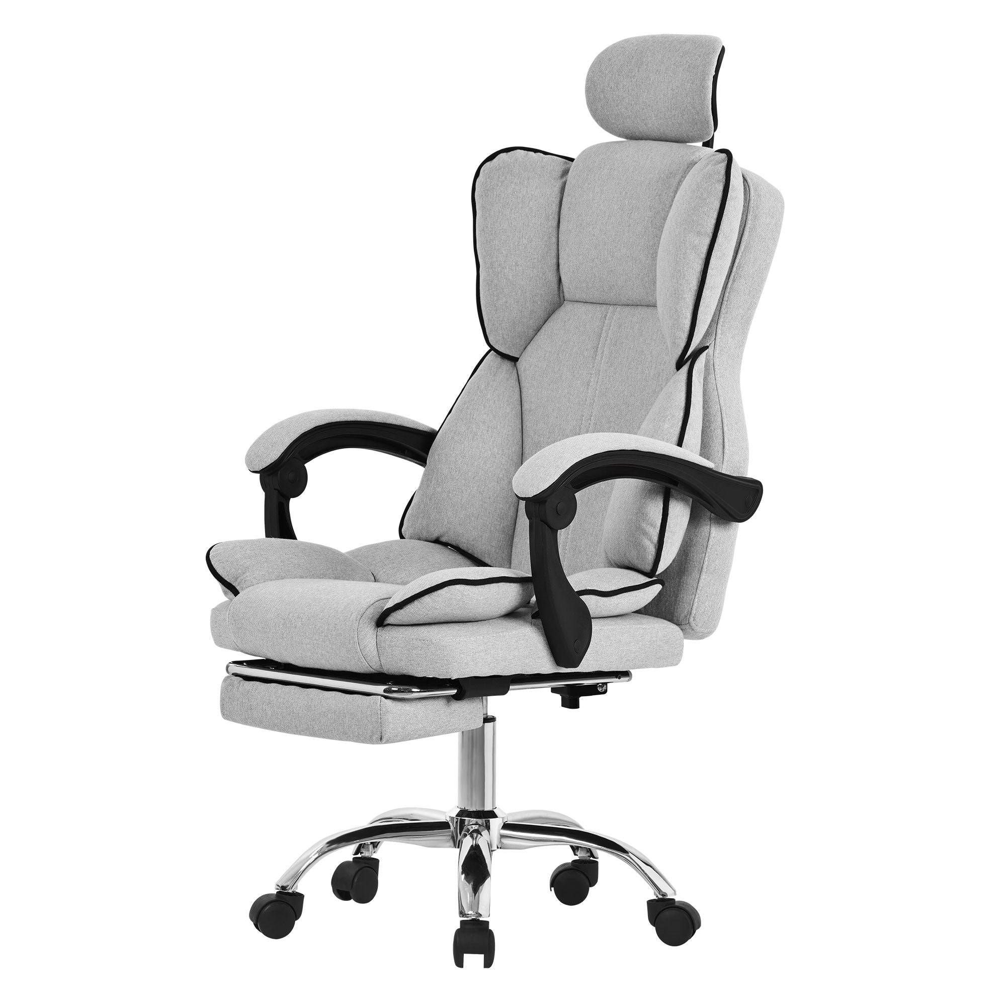ECD ML-Design fauteuil de bureau beige réglable repose-pieds