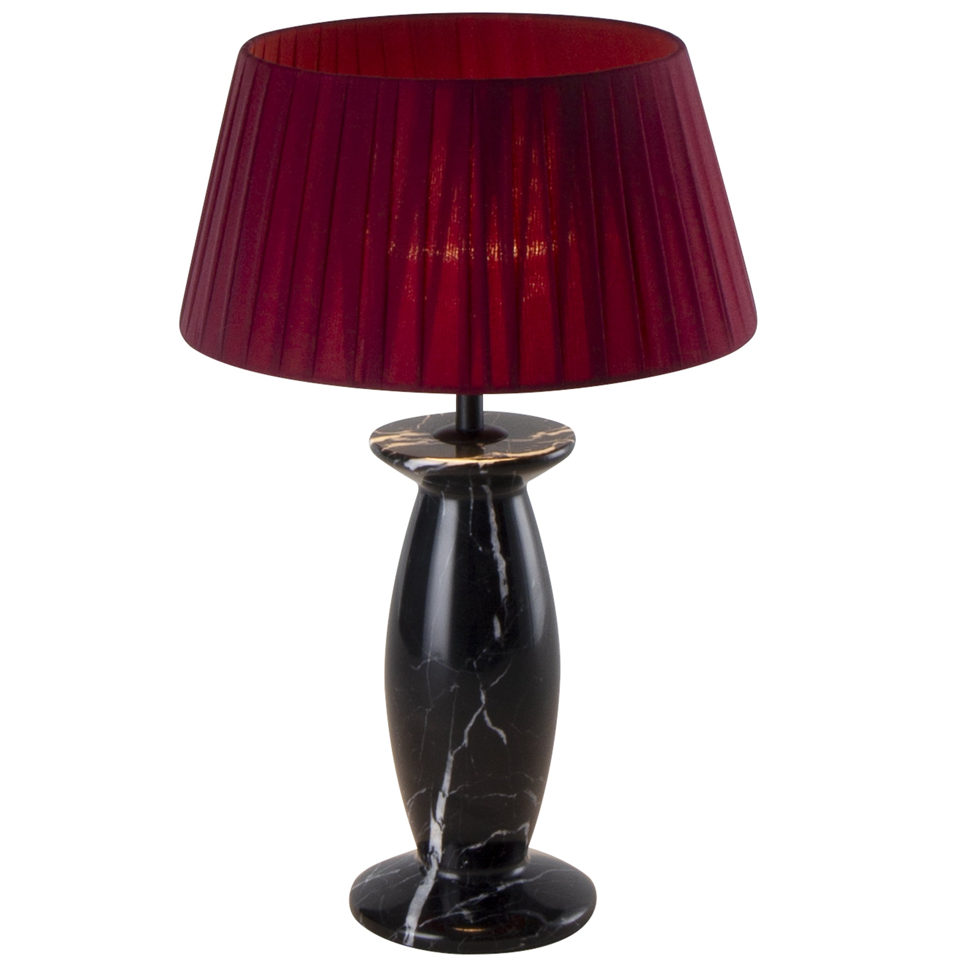 Red Deco Ping Black Marble Lampe Marbre Noir H32,5 cm