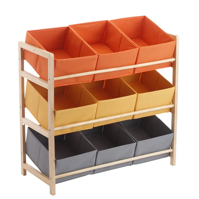 Stokomani Maison Meuble de rangement 9 bacs chambre enfant