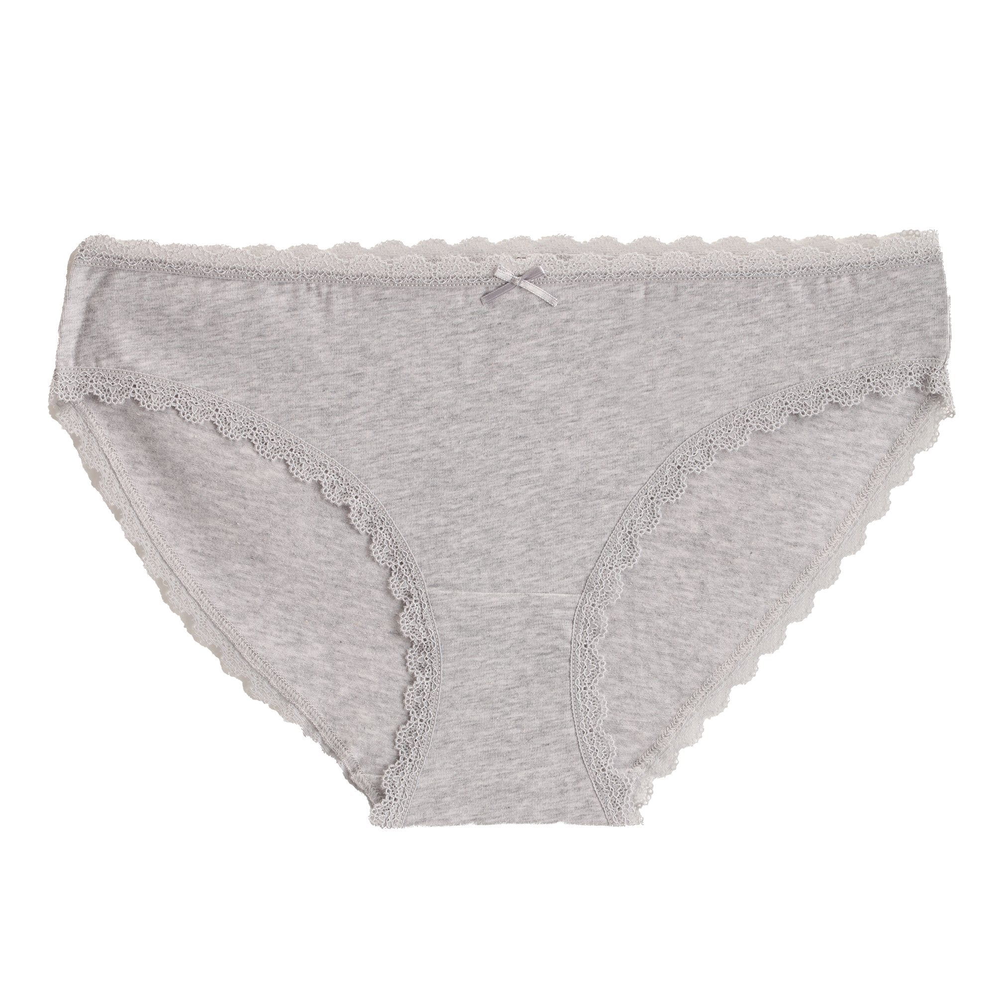 Stokomani Mode lot 3 slips unis chiné dentelle gris clair