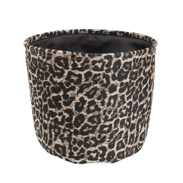 Stokomani Maison Panier rond Space N Box zèbre 27 cm Marron