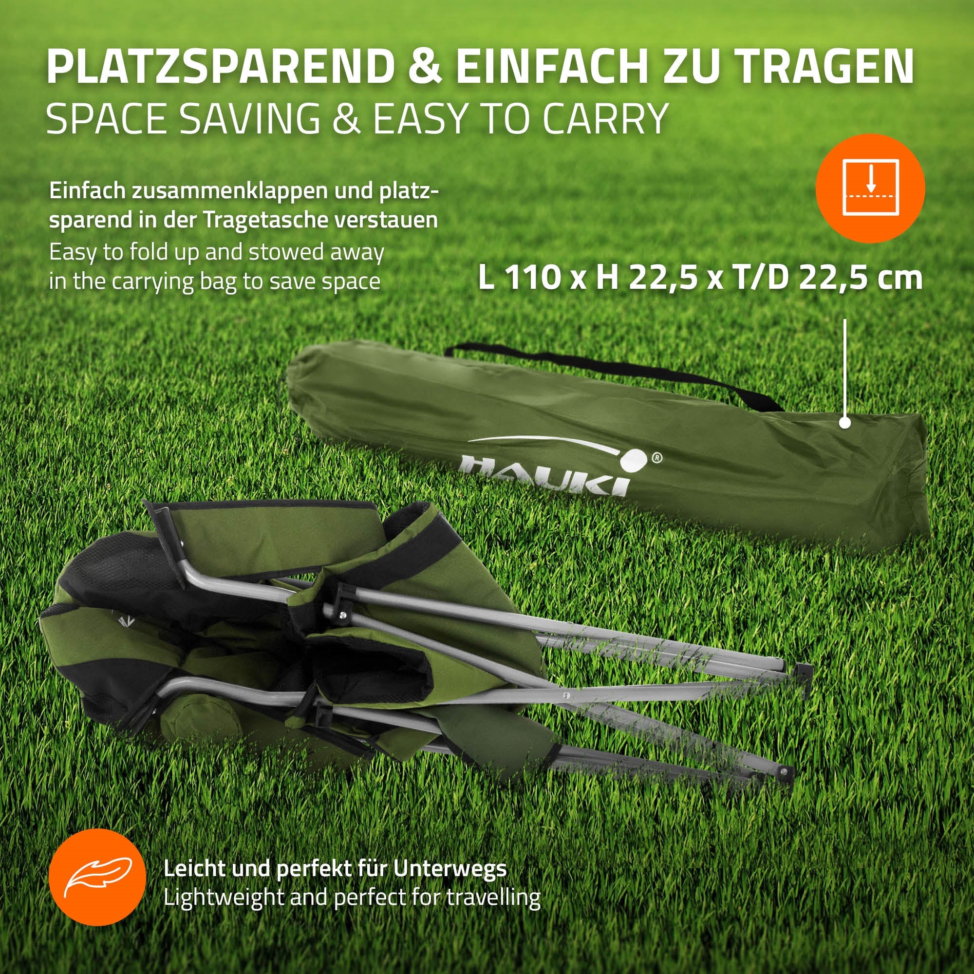 ECD Germany Sport & Freizeit set camping 3 pièces kaki marron