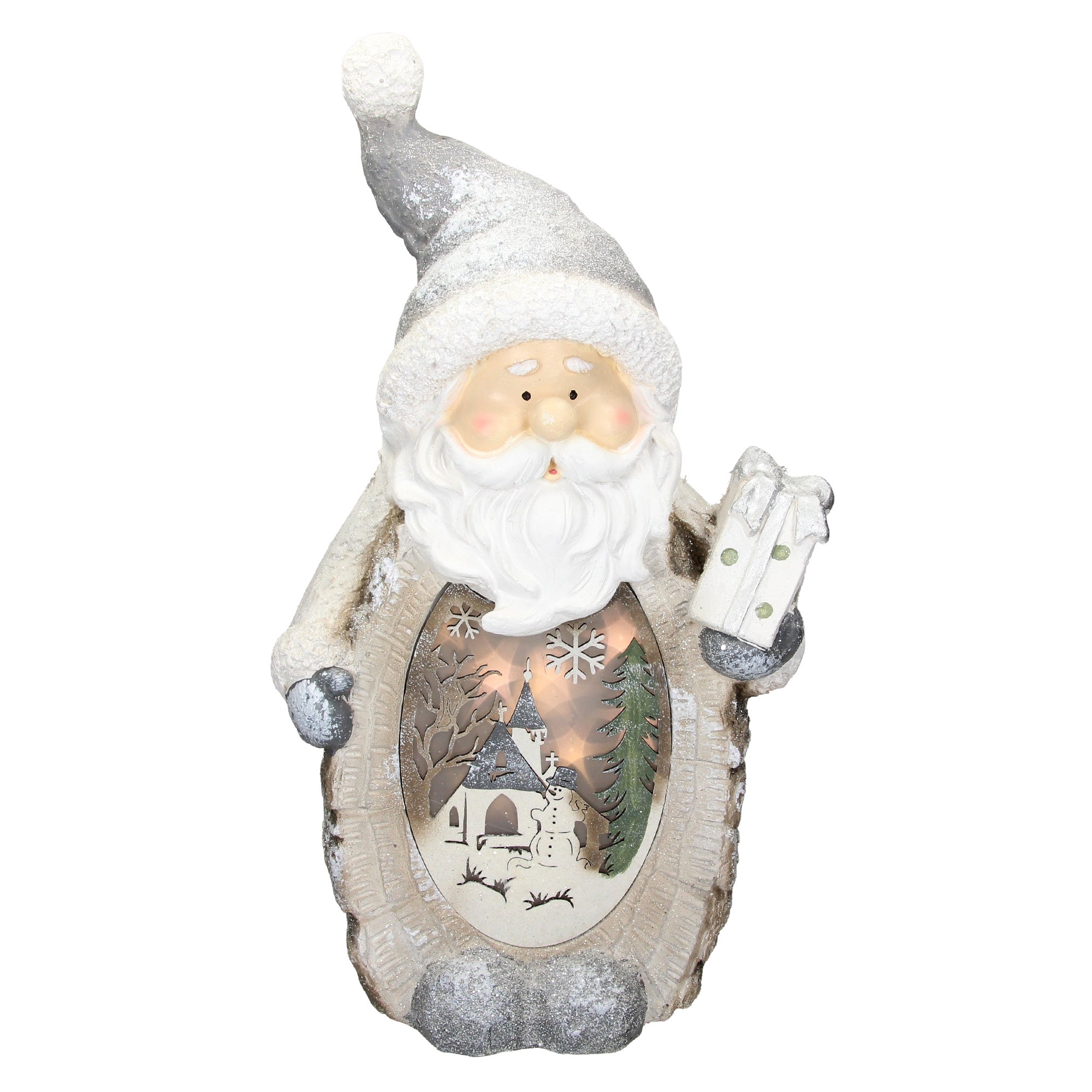 ECD Germany Père Noël LED 52 cm polyrésine lumineux