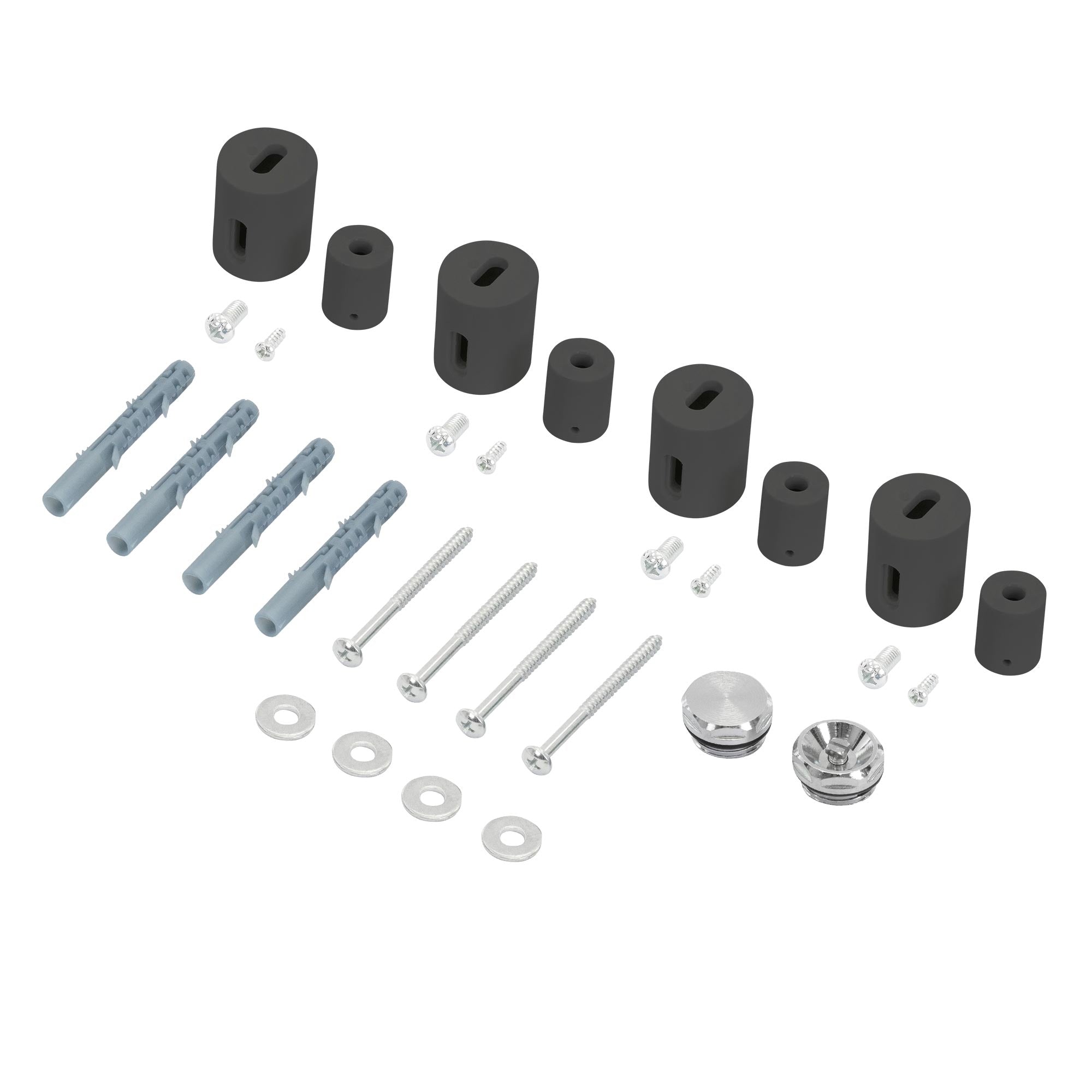 ECD Germany Heizungen fixation radiateur droit anthracite accessoire