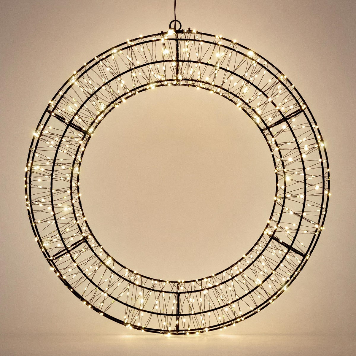 ECD Germany 38 cm couronne de Noël LED blanc chaud avec timer