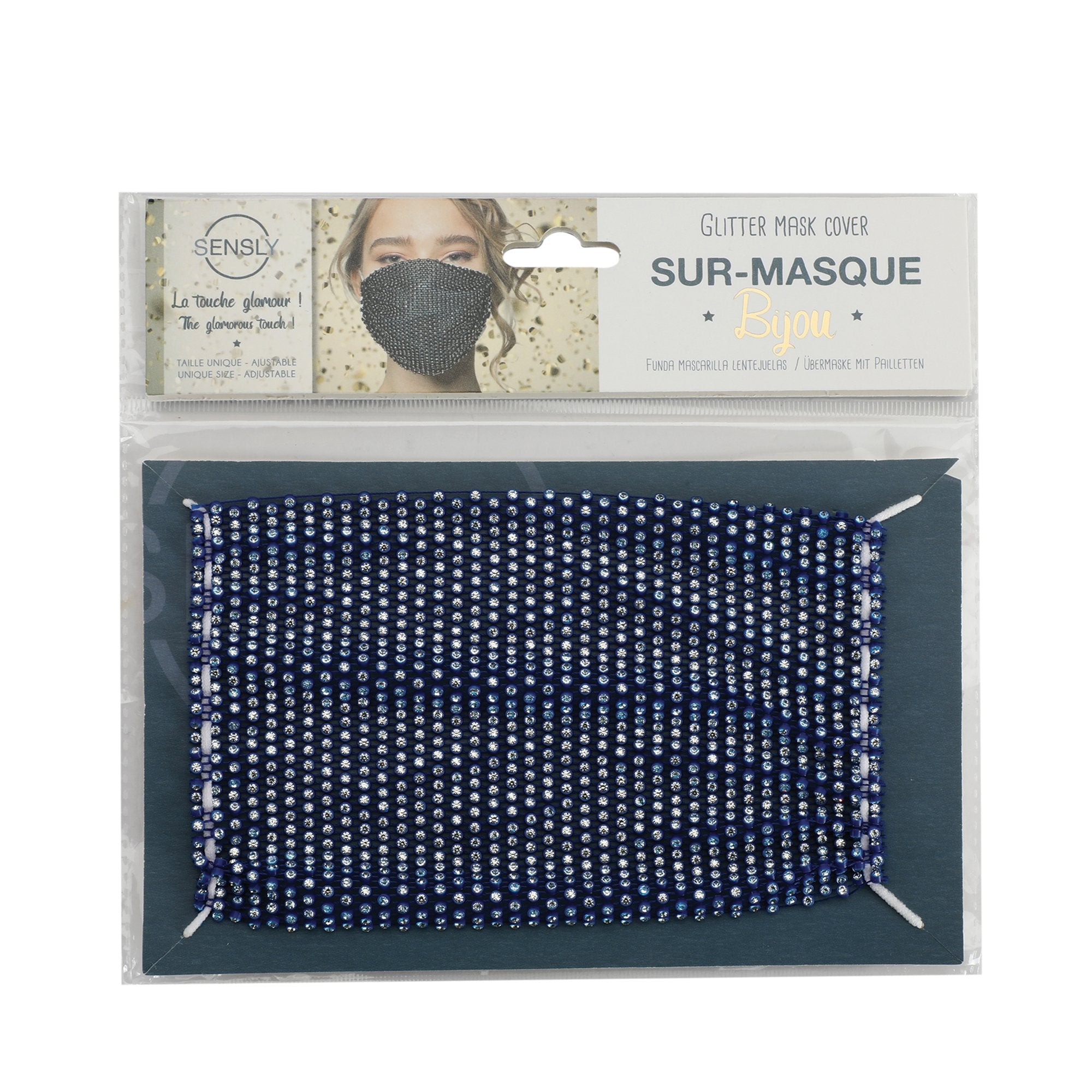 Stokomani Beauté Surmasque paillette visage blanc noir rose