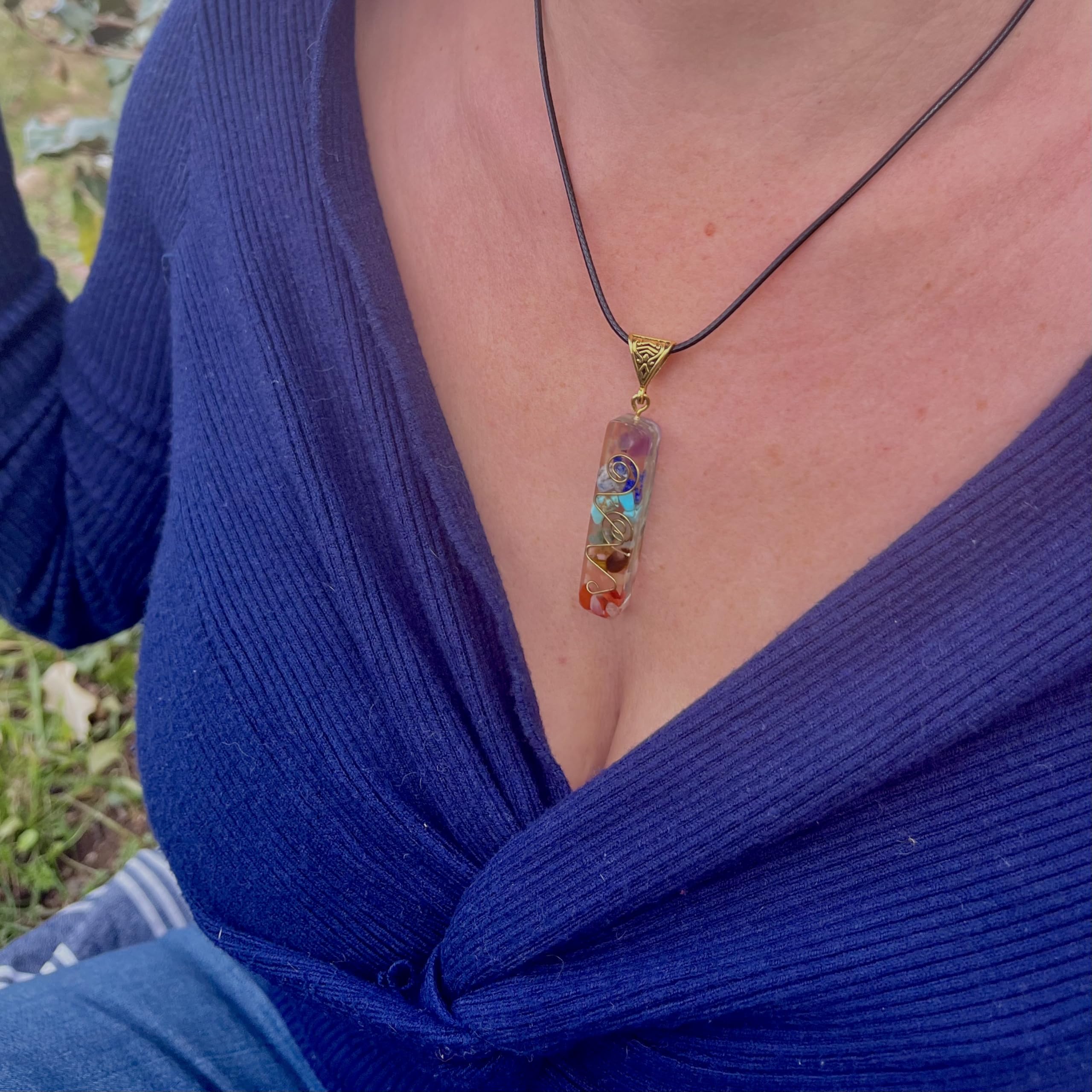 Shop-Story Bien-être Energy Necklace collier orgonite 7 chakras