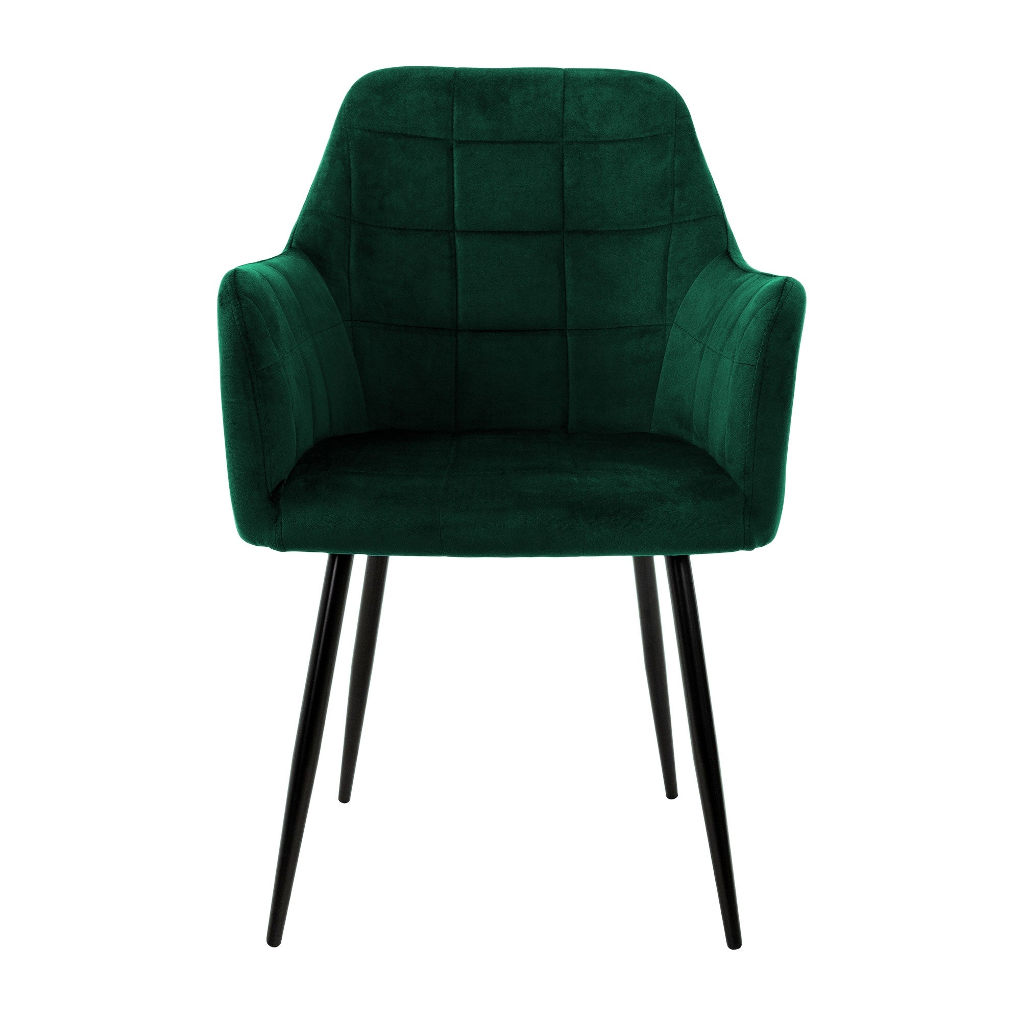ECD Germany Möbel lot 4 chaises salle vert foncé velours