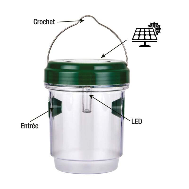 Shop-Story SunPower Trap piège insectes solaire bleu