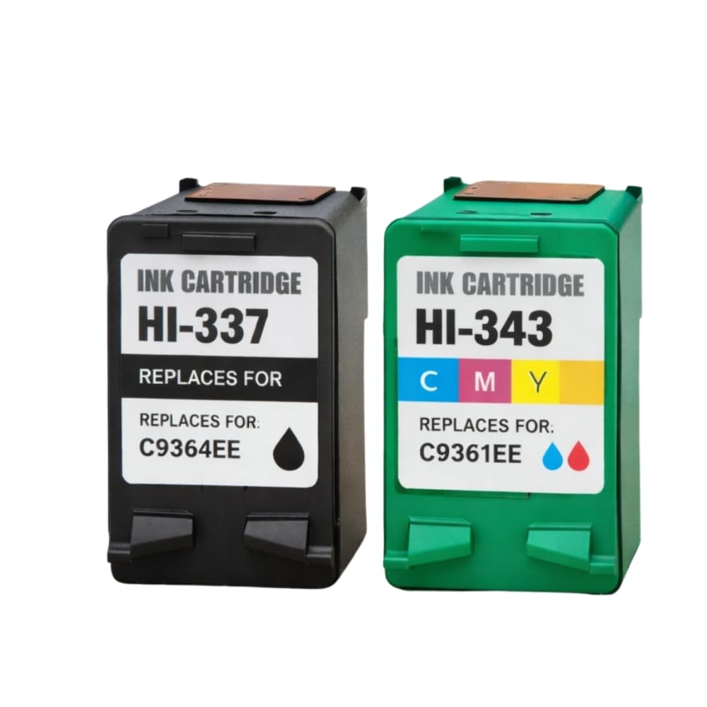 Shop-Story Pack 2 Cartouches HP 337 343 Encre Noire Couleur