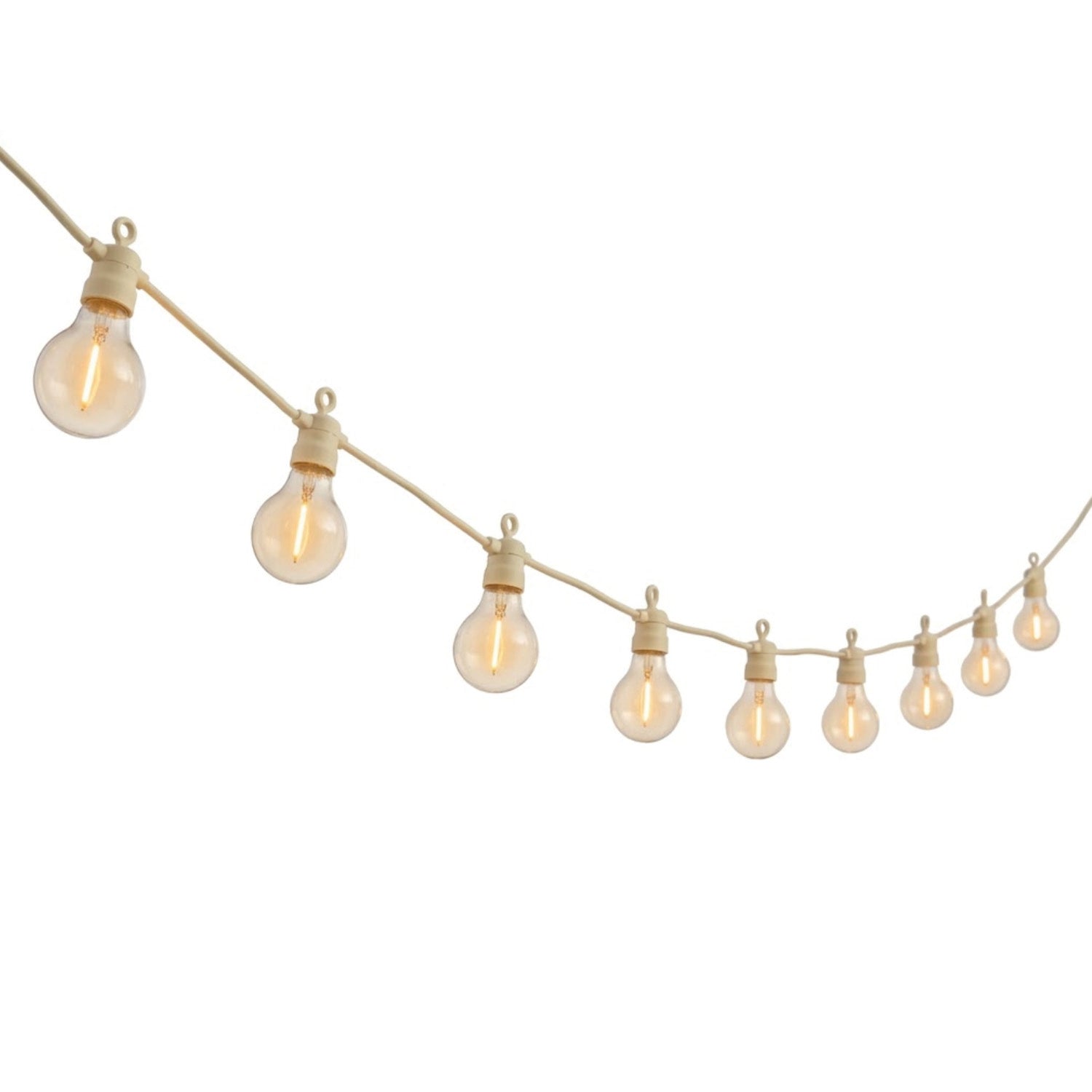 Red Deco Party Max Clear 8m guirlande 10 globes beige solaire