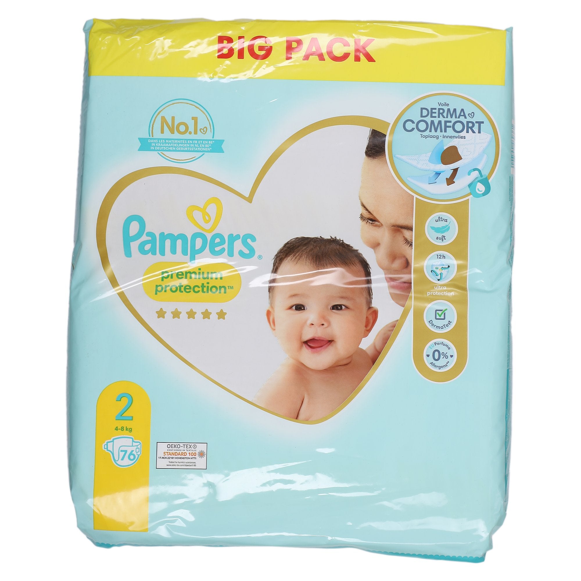 Stokomani Puériculture couches premium T2 76 couches 4-8kg