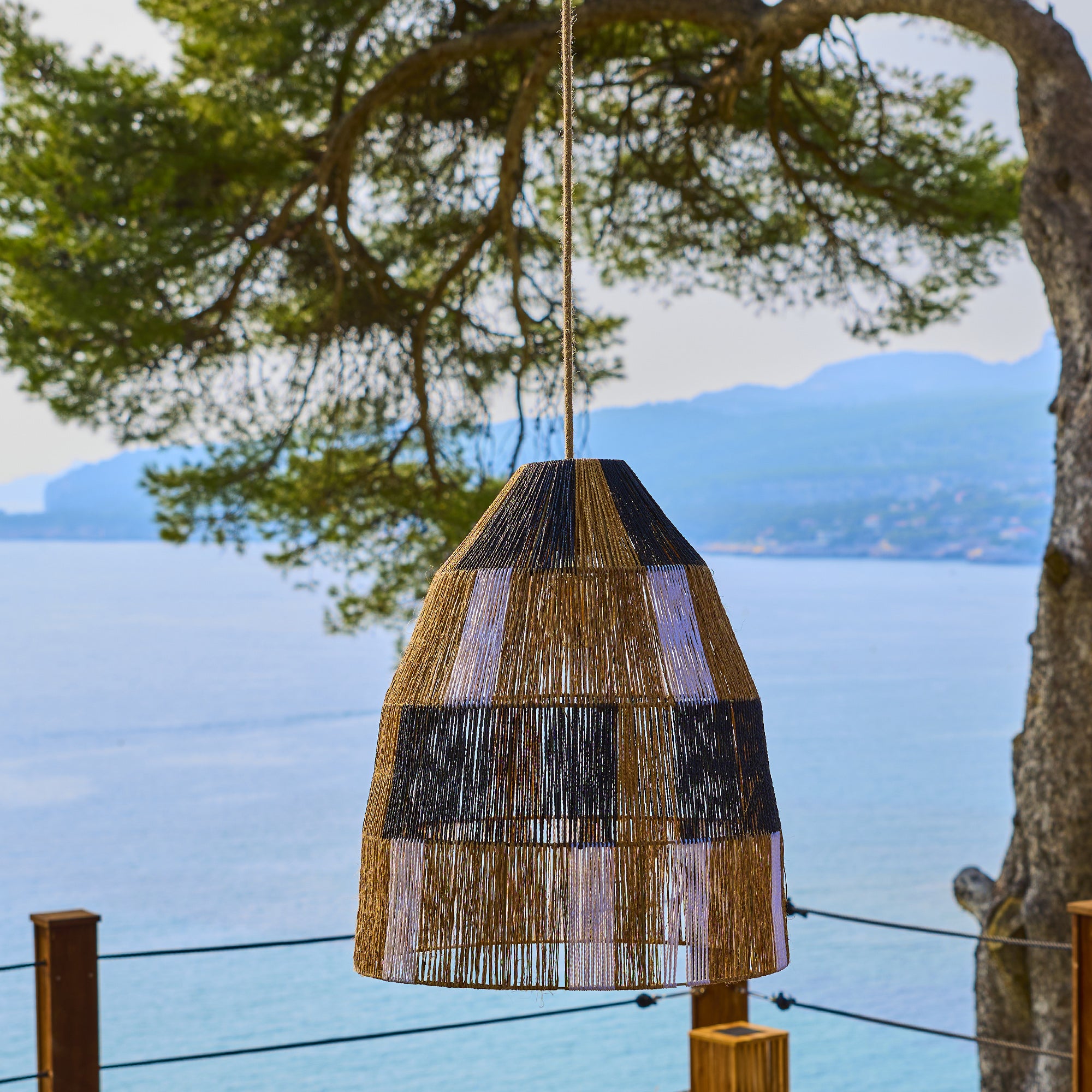 Red Deco Zahara Solar suspension corde 50cm blanc chaud hybride