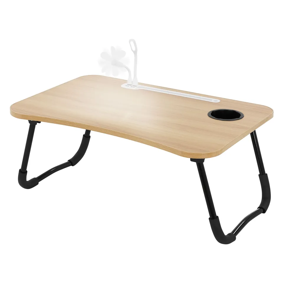 ECD Germany Möbel table lit USB 60x40 cm naturel MDF