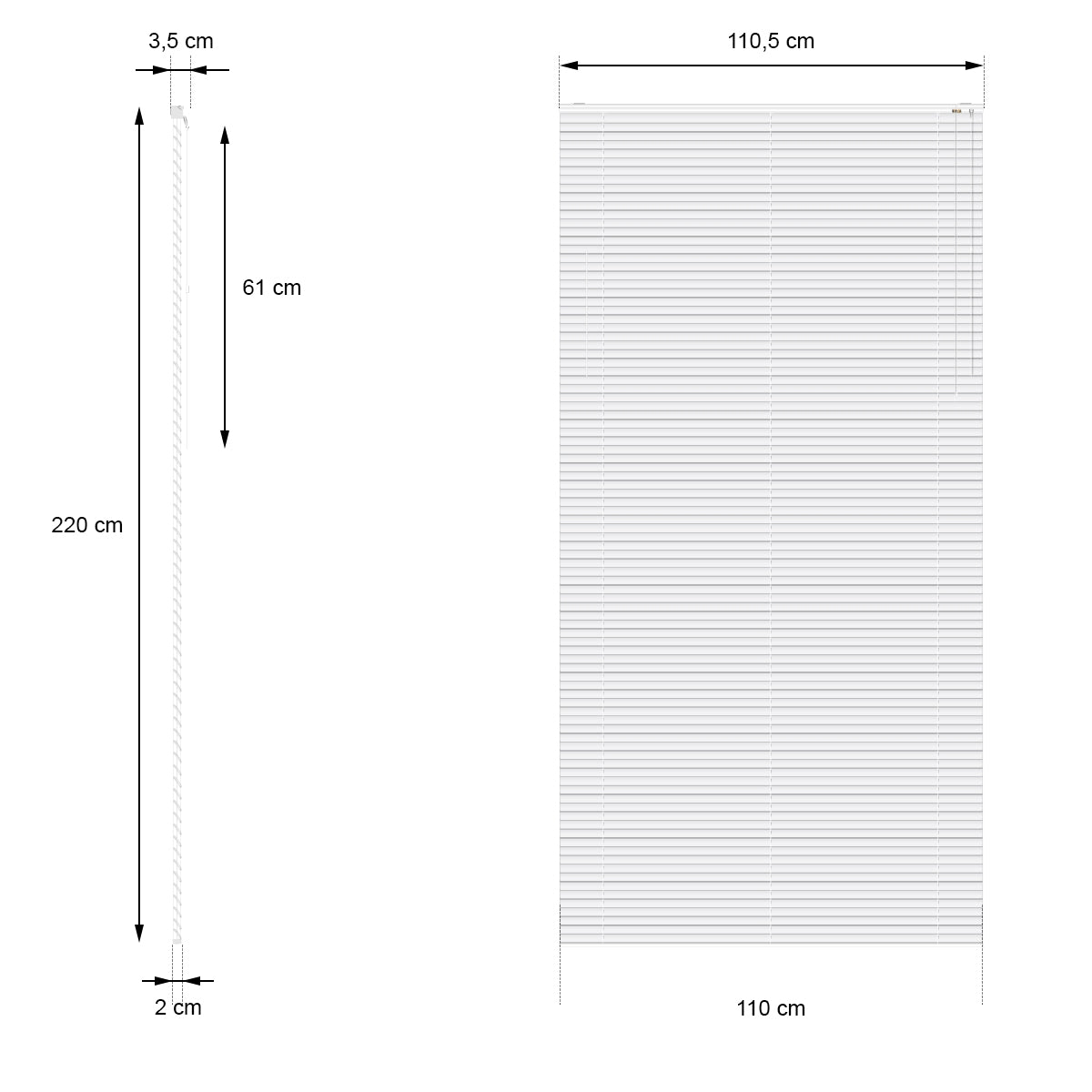ECD Germany Garten jalousie aluminium noire 110x220 cm