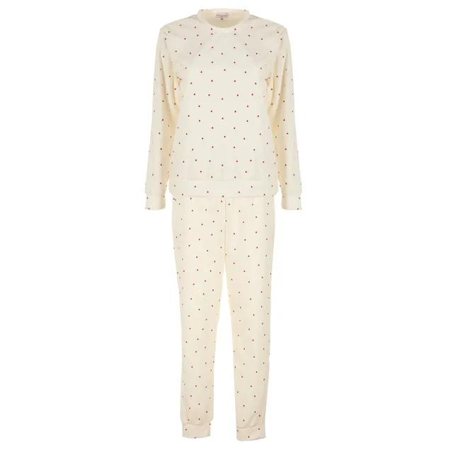 Ensemble pyjama en velours blanc doux taille M
