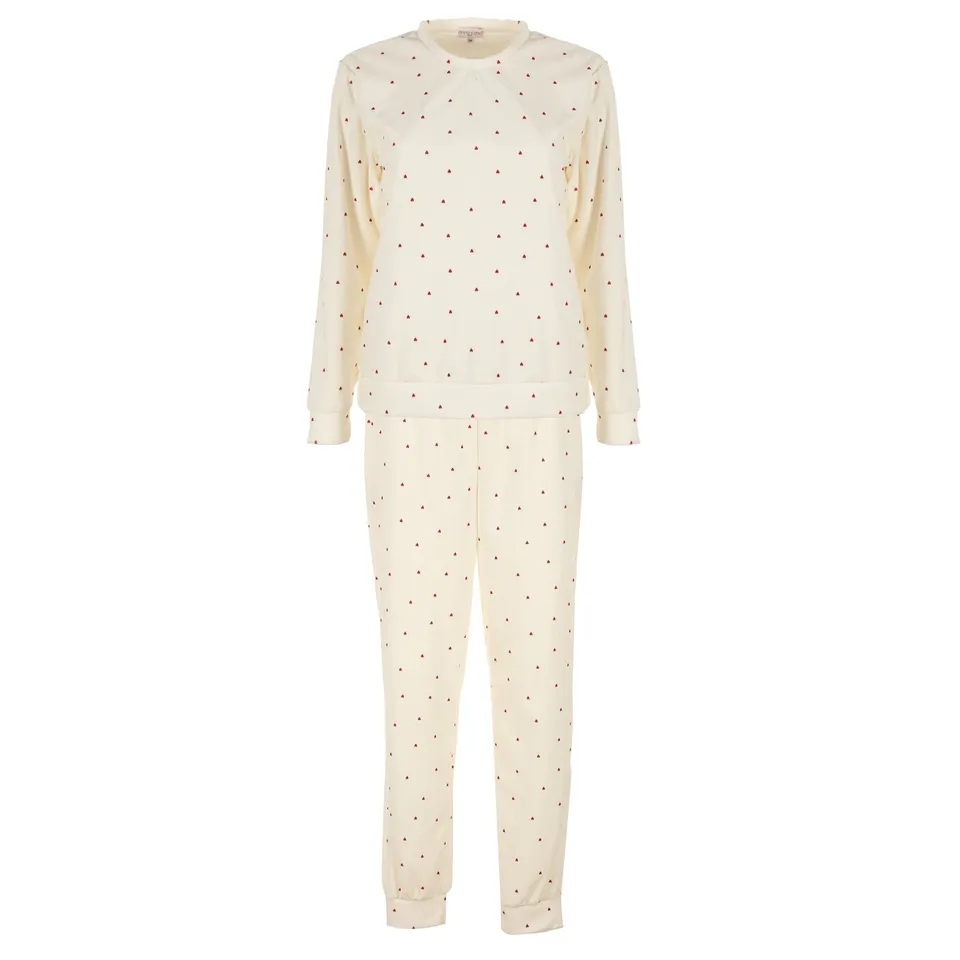 Ensemble pyjama en velours blanc doux taille M