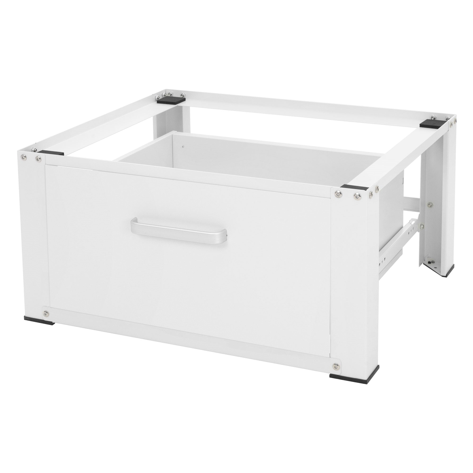 ECD Germany Möbel Socle lave-linge acier avec tiroir noir