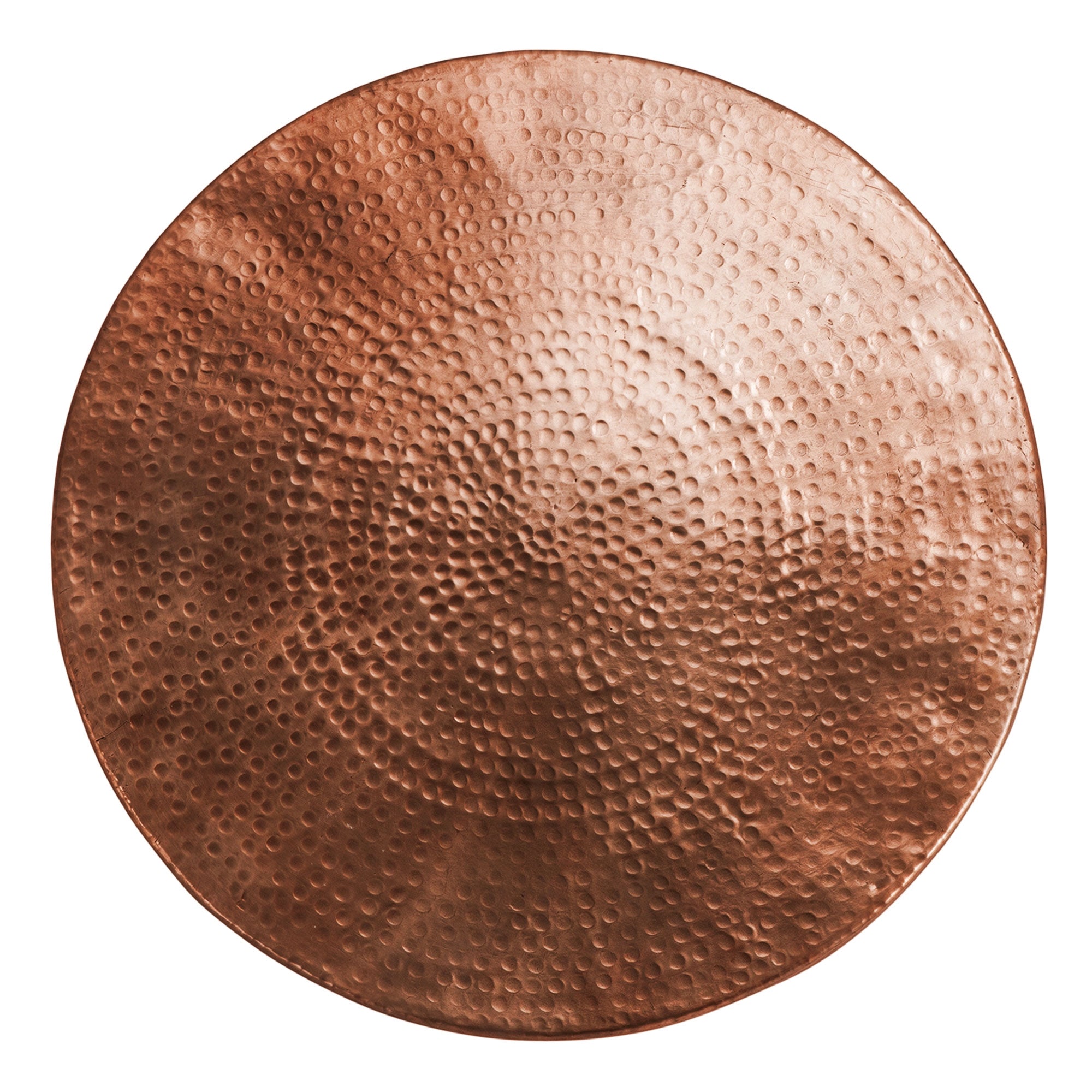 ECD Germany Möbel table basse ronde cuivre 59 cm martelée