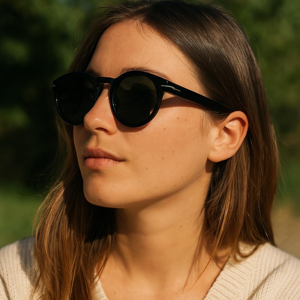 Shop-Story Surfrider Lunettes de soleil femme ronde noir cat.3