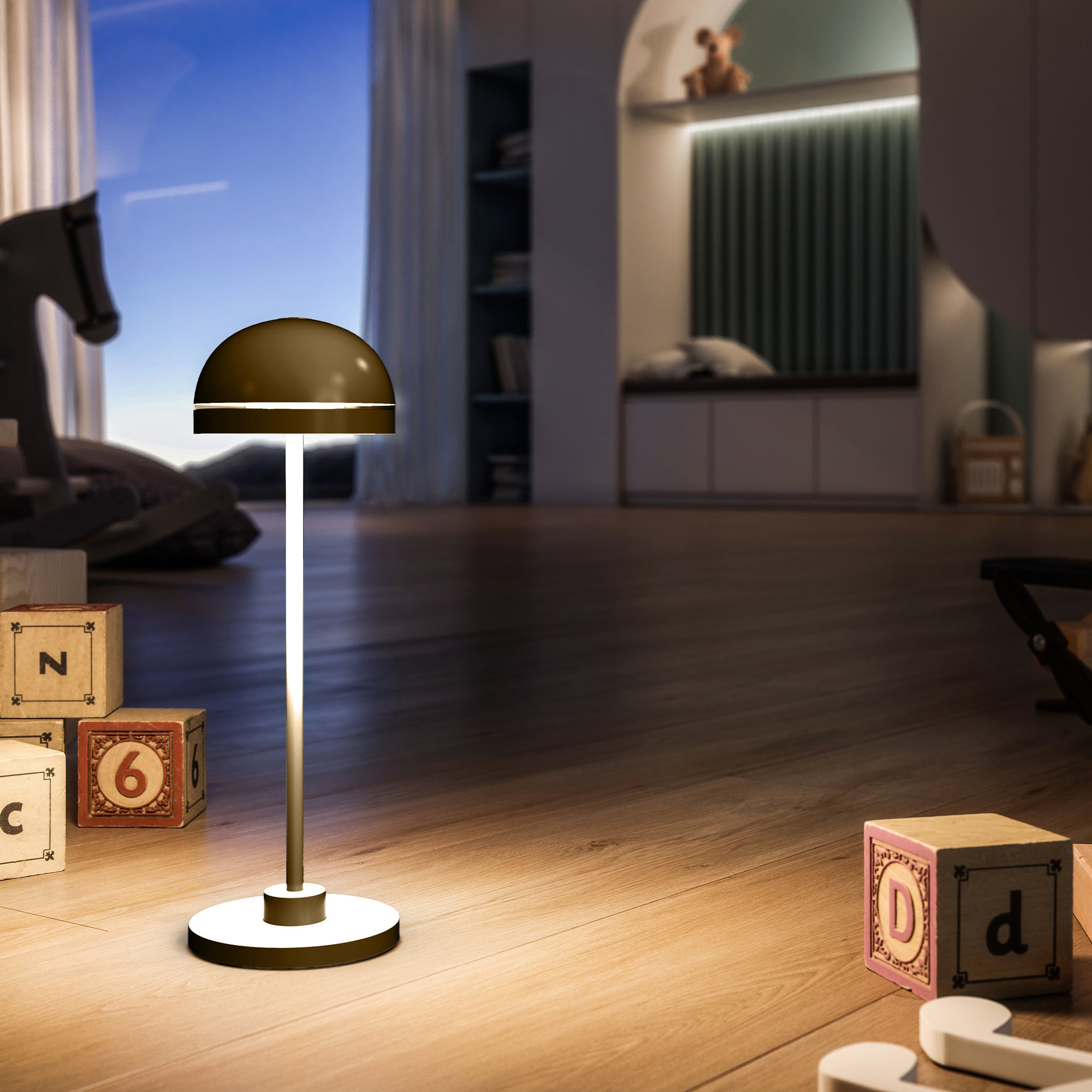 Red Deco Lampe sans fil Duplo Cup Corten lampe table touch H26cm