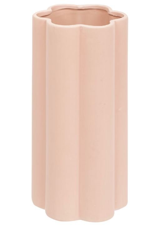 Atmosphera vase fleur céramique rose clair déco salon