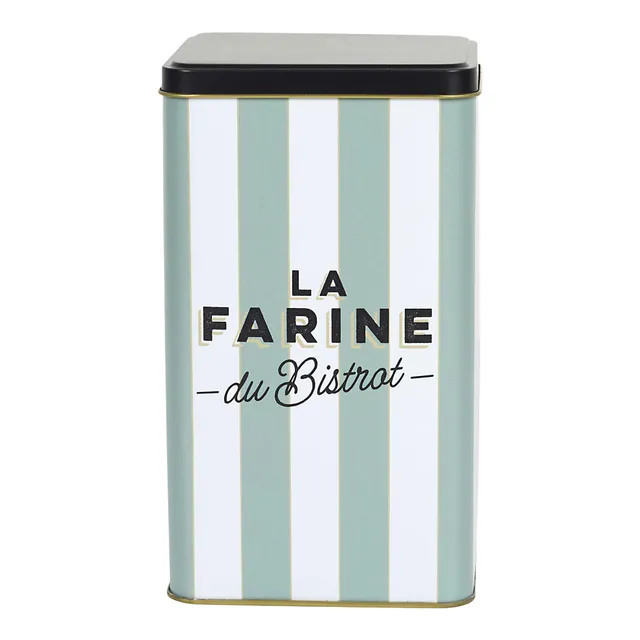 Stokomani Maison boîte farine métal Bistrot 10,8 cm