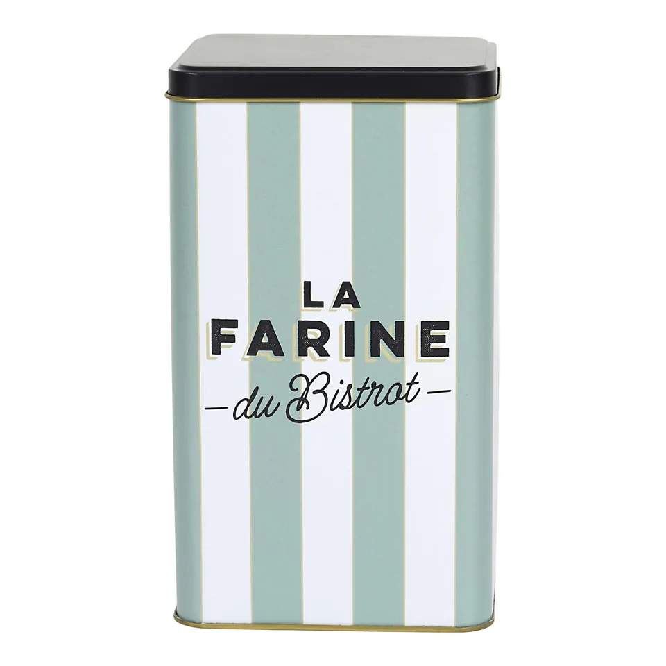 Stokomani Maison boîte farine métal Bistrot 10,8 cm