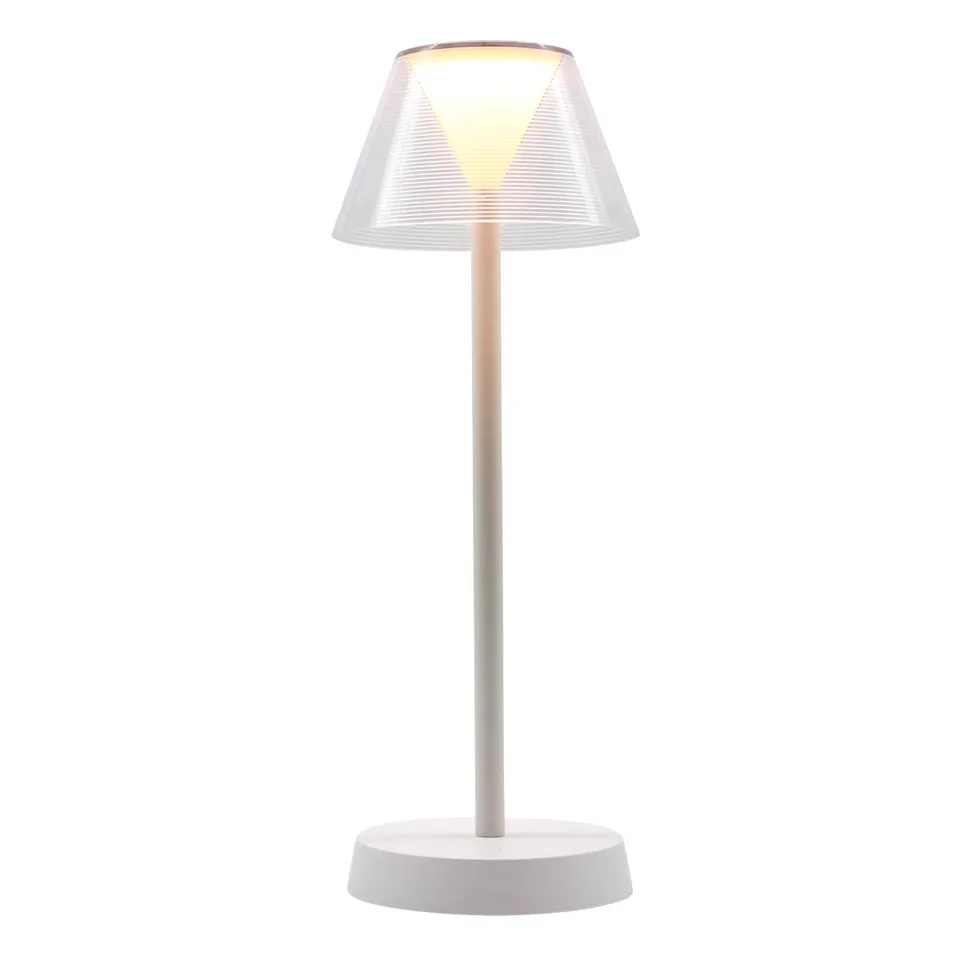 Red Deco Beverly White lampe table LED blanche H34cm