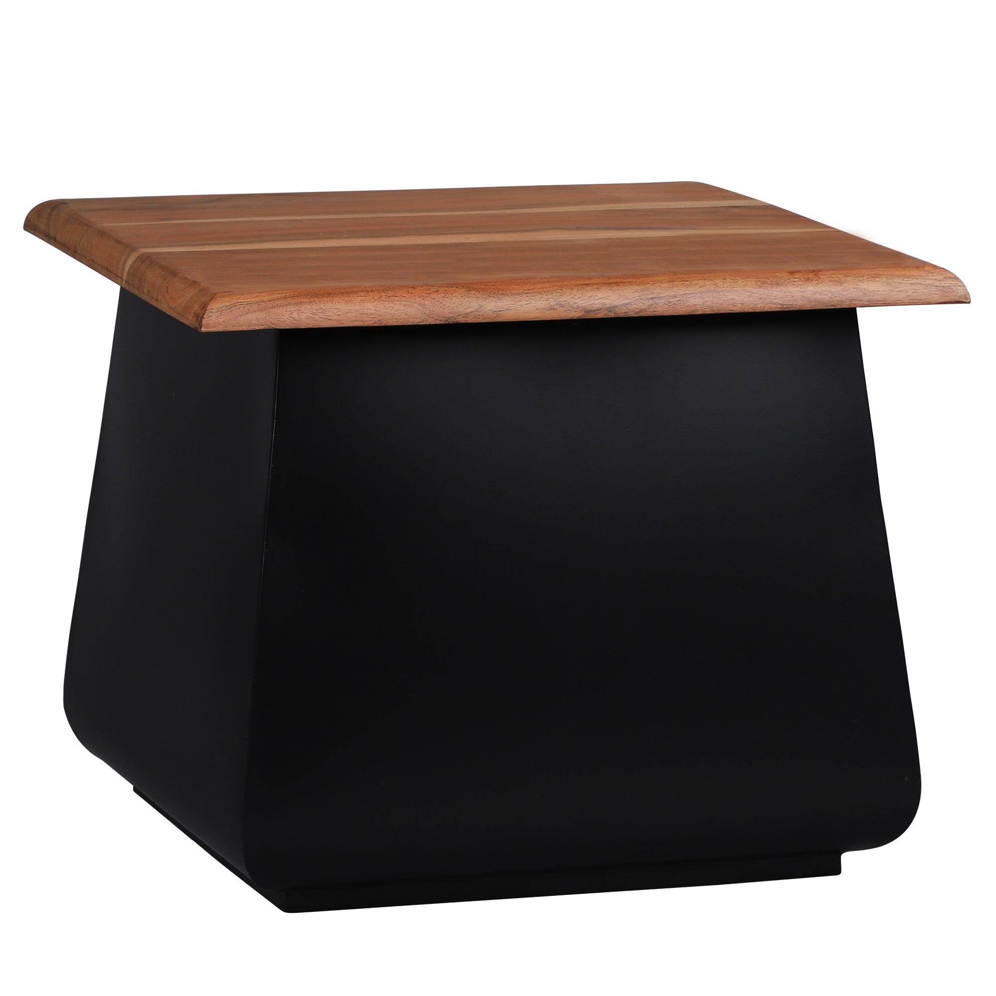 WOMO-Design bout de canapé acacia 30x30x45 cm nature noir