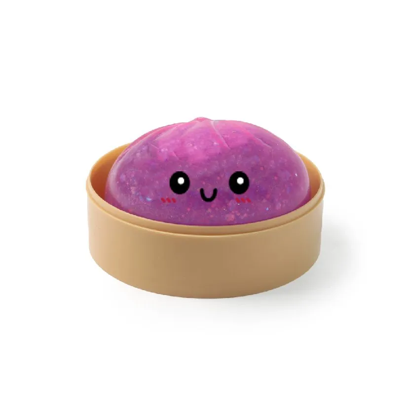 Stokomani Squishy Dumpling Kawaii Pop Jelly Gel jouet sensoriel pailleté