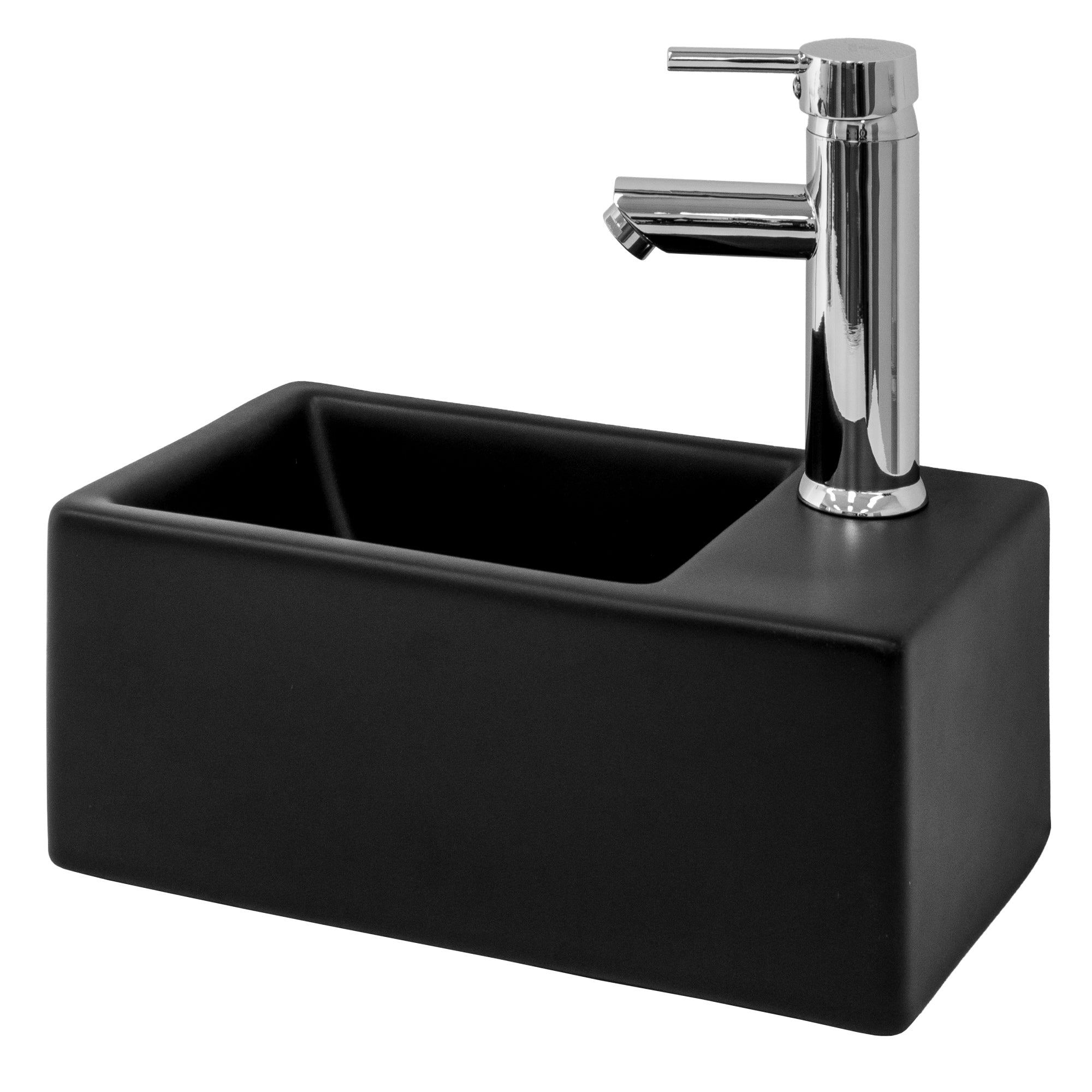 LuxeBath lave-mains rectangulaire 35cm blanc céramique