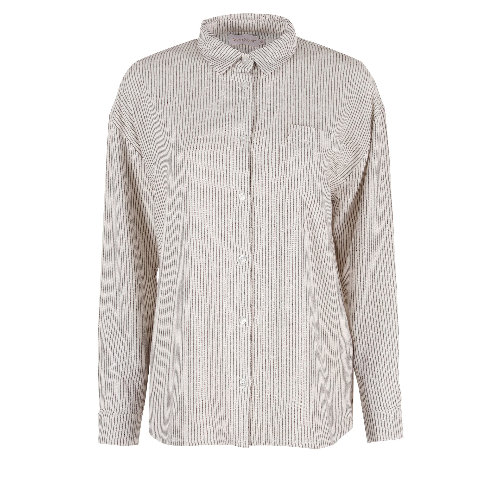 Stokomani Mode chemise longue marron femme