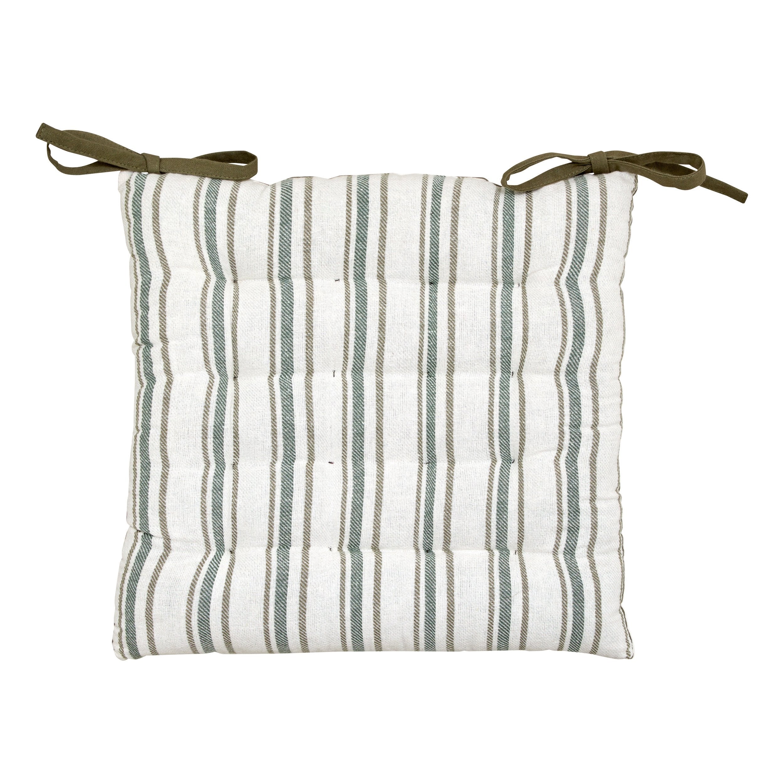 Stokomani Maison galette chaise rayures vertes 38x38cm
