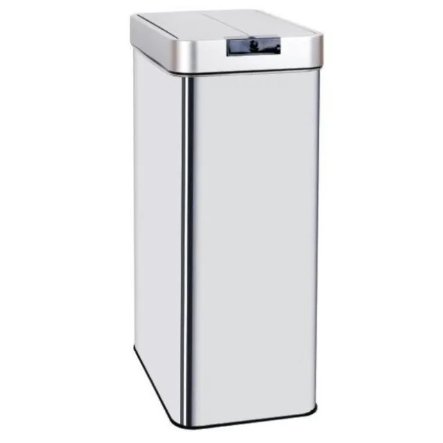 Red Deco Silverlake poubelle auto 90 L inox papillon