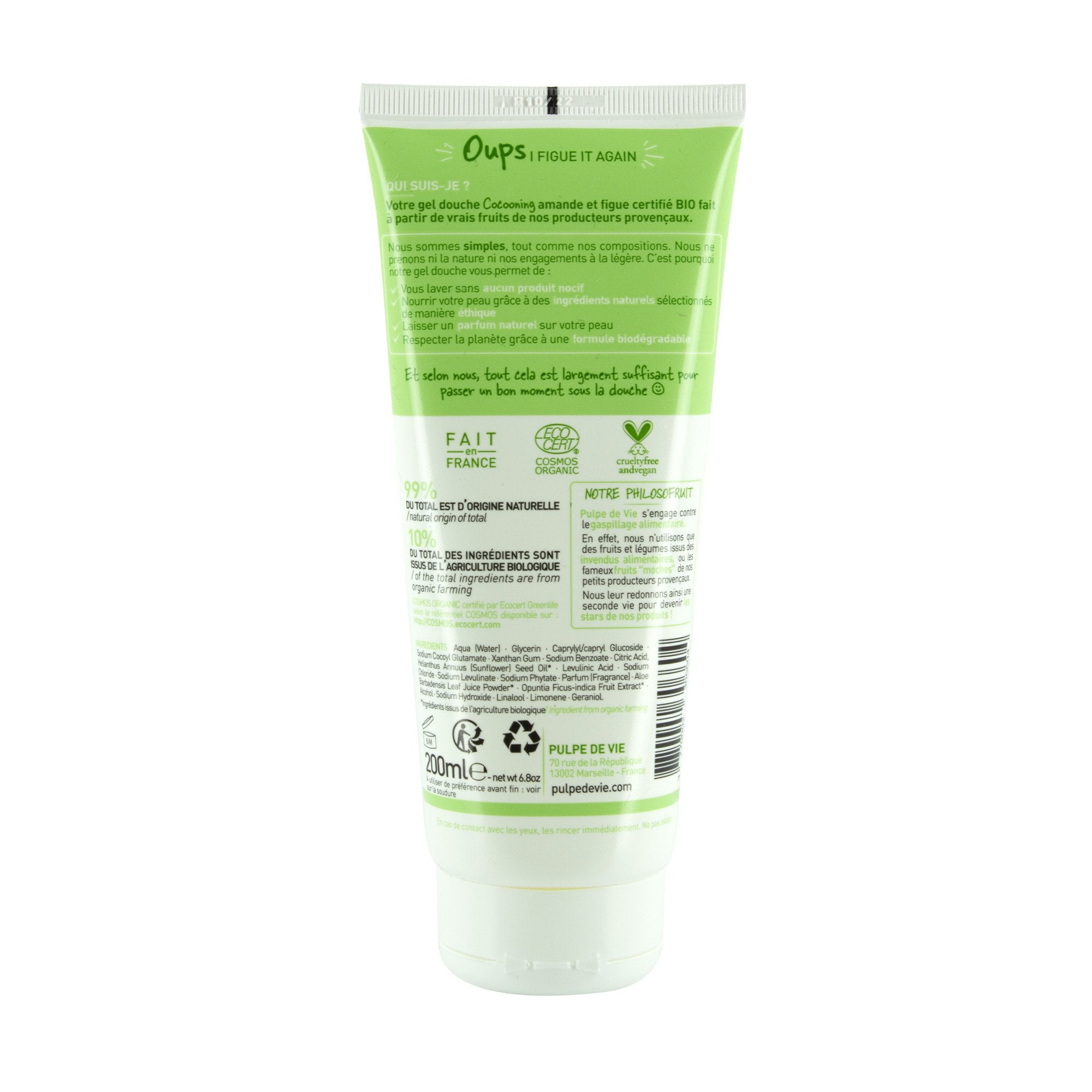 Stokomani Beauté gel douche amande figue bio nourrissant