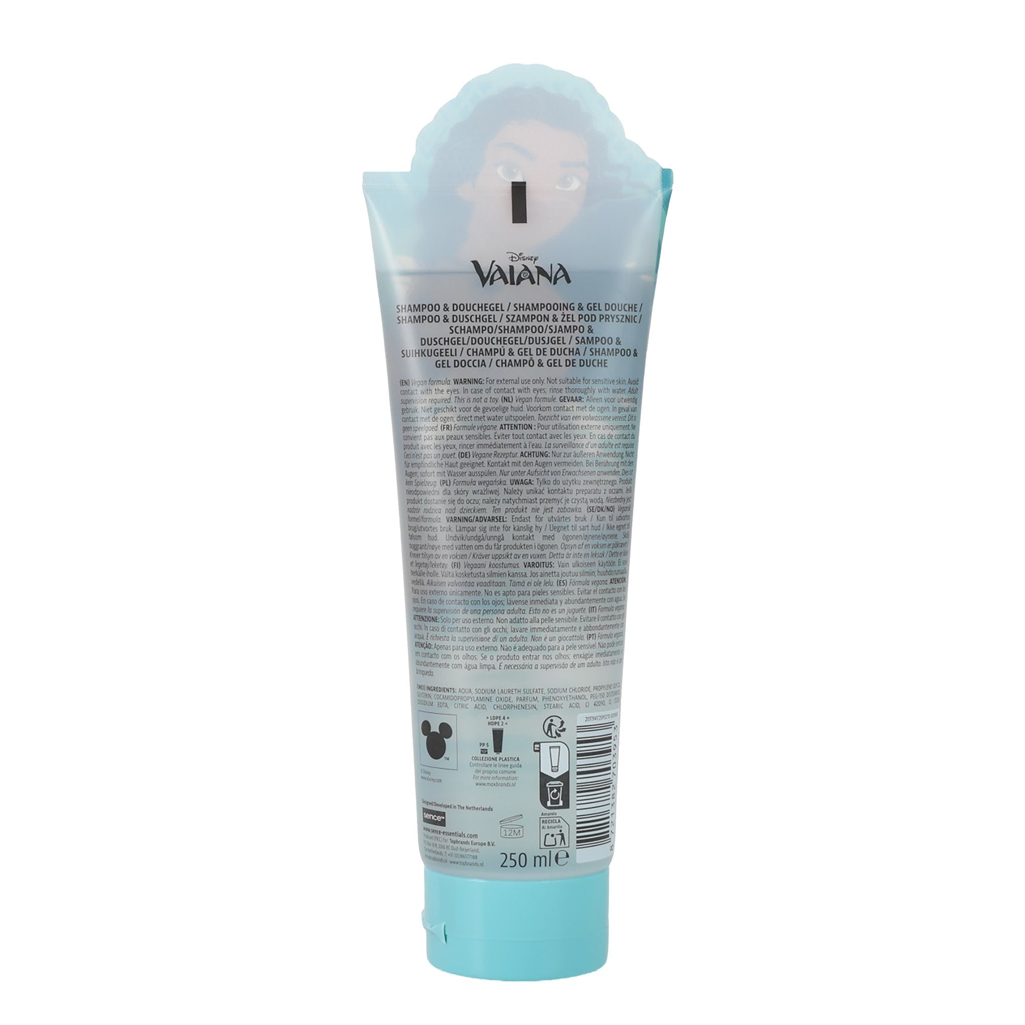 Disney Vaiana tube 2-en-1 shampooing gel douche bleu enfant