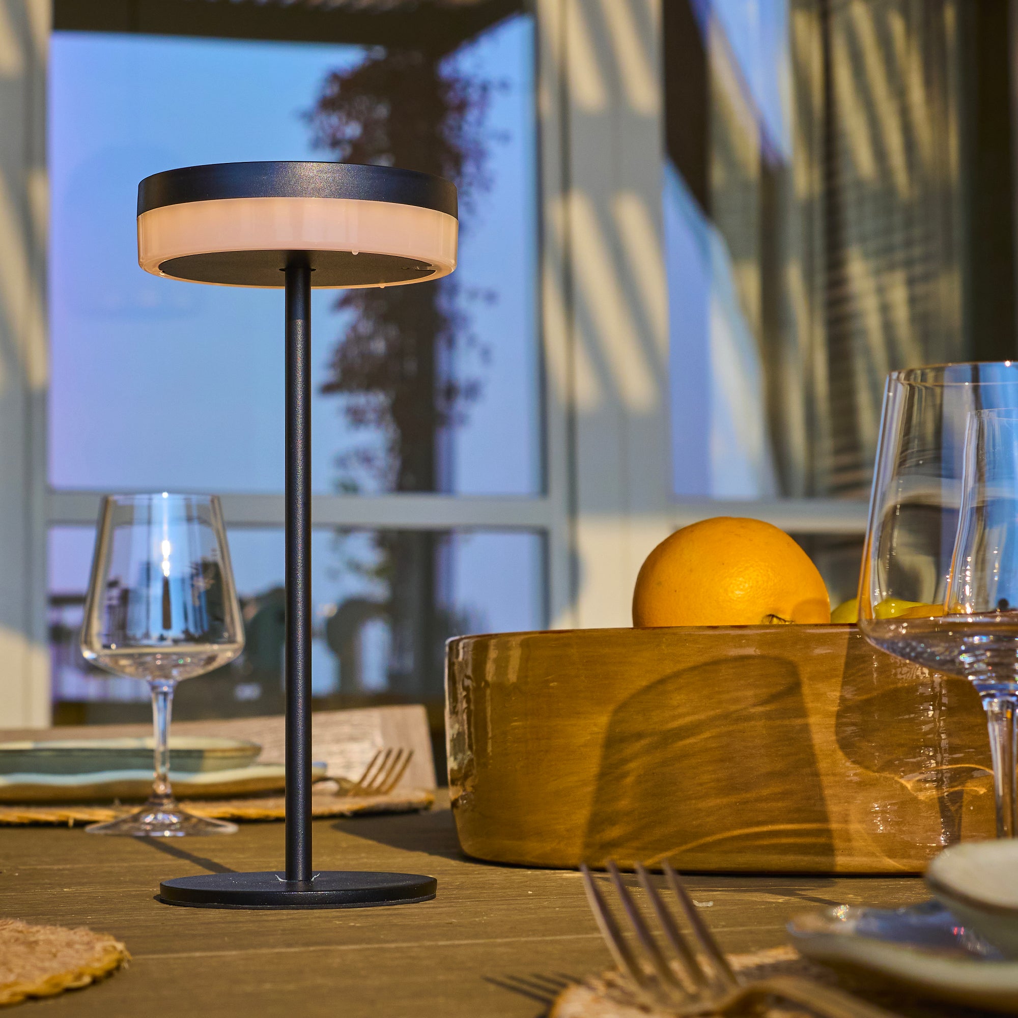 Red Deco Vivia Mini Solar H27cm lampe solaire table dimmable