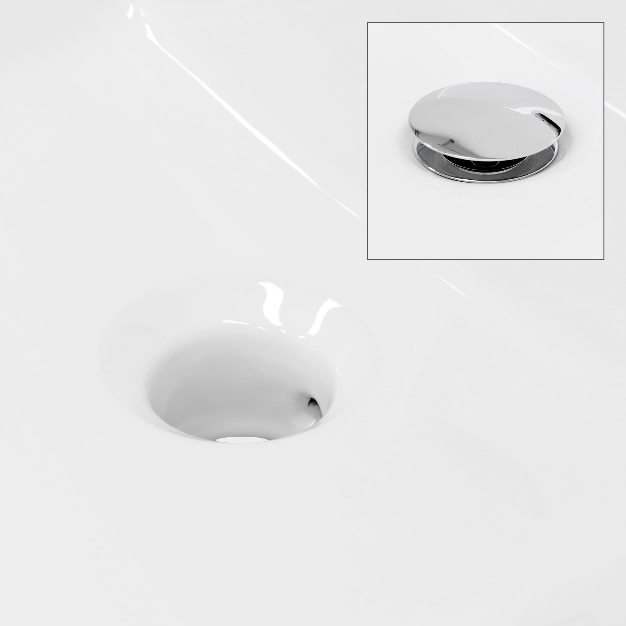 ECD Germany Sanitär vasque carrée blanche 515x360 mm céramique