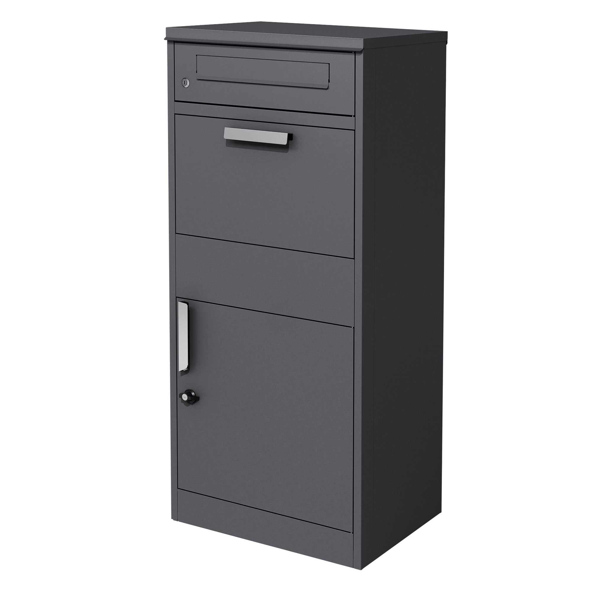 ECD Germany Bauen & Renovieren boîte aux lettres colis anthracite/chêne