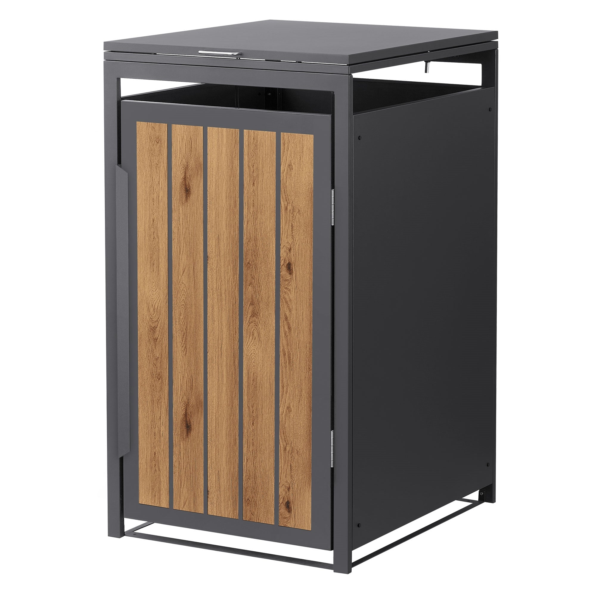 ECD Germany Cache-poubelle acier anthracite 240L