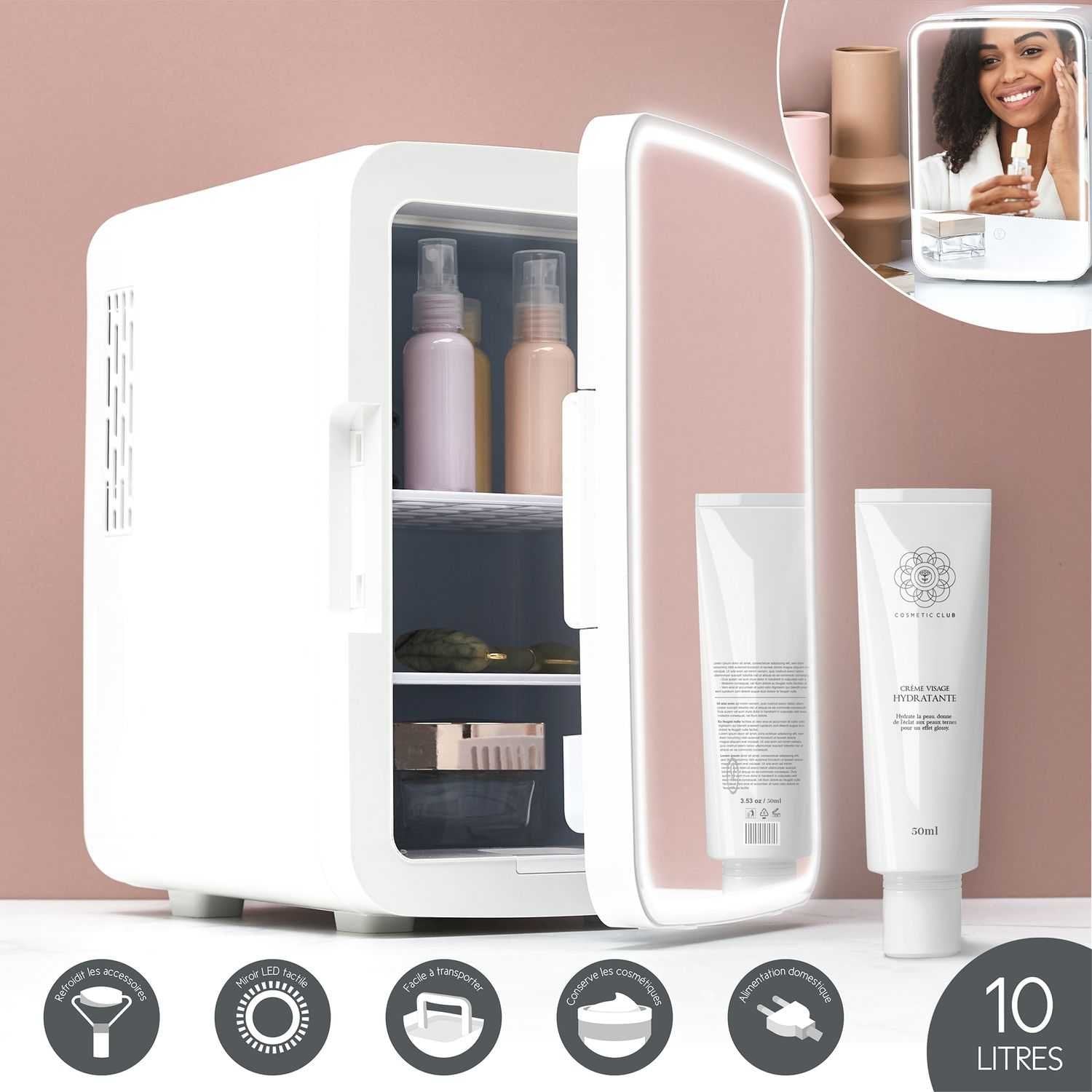 Stokomani Beauté réfrigérateur cosmétiques miroir LED compact